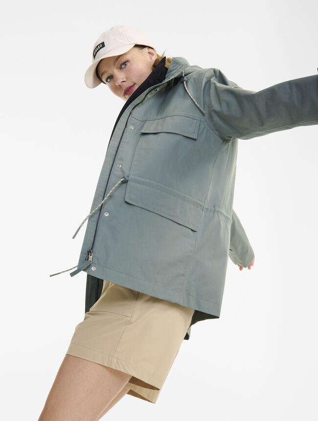 Parka mi-longue MTD avec capuche et taille ajustable pour femme de chez Aigle