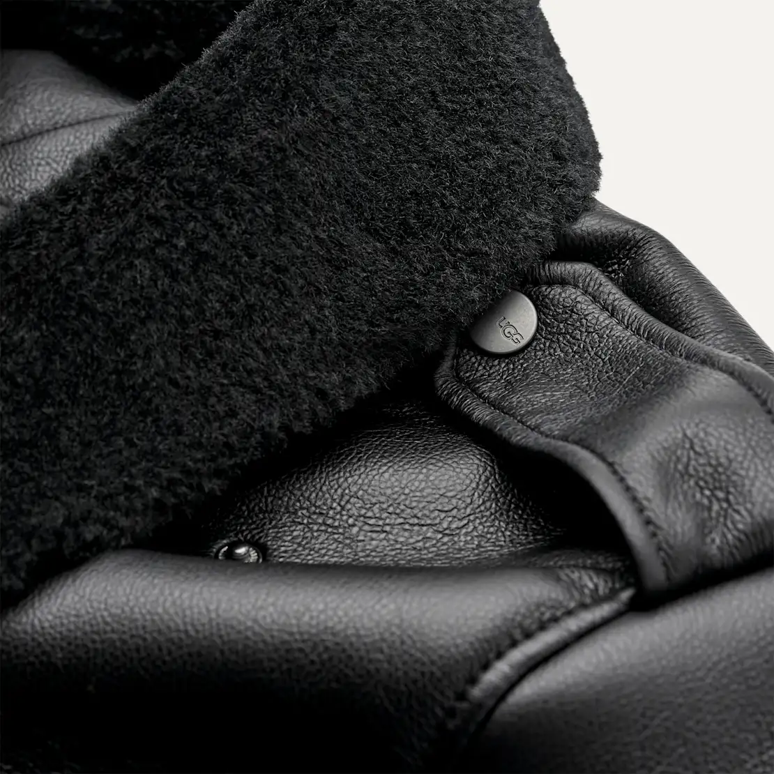 Veste en cuir noir UGG
