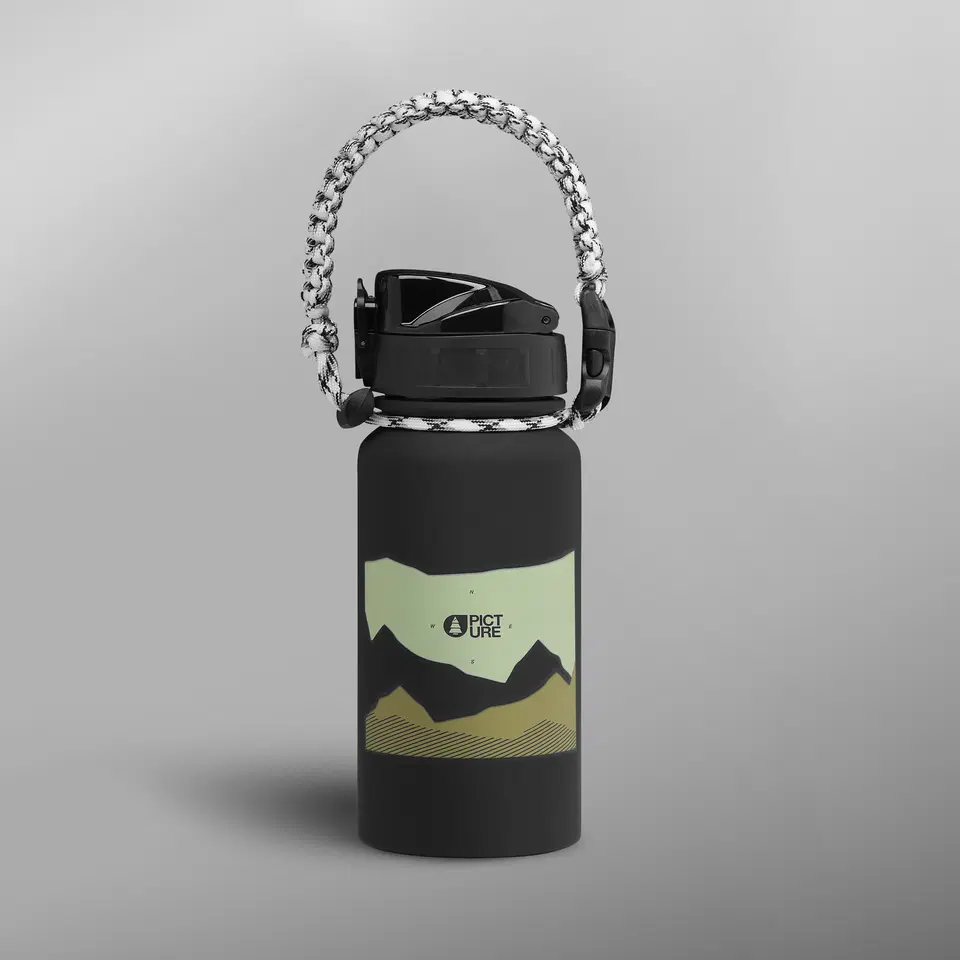 Bouteille isotherme Galway Une bouteille de sport prête pour l'aventure, équipée d'un paracorde de 3 mètres pour plus de polyvalence en extérieur