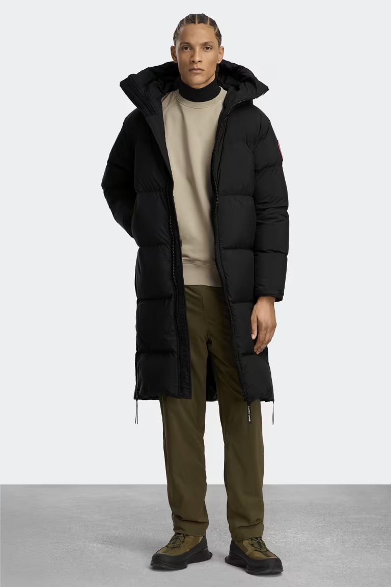 Manteau long matelassé noir Canada gosse 
