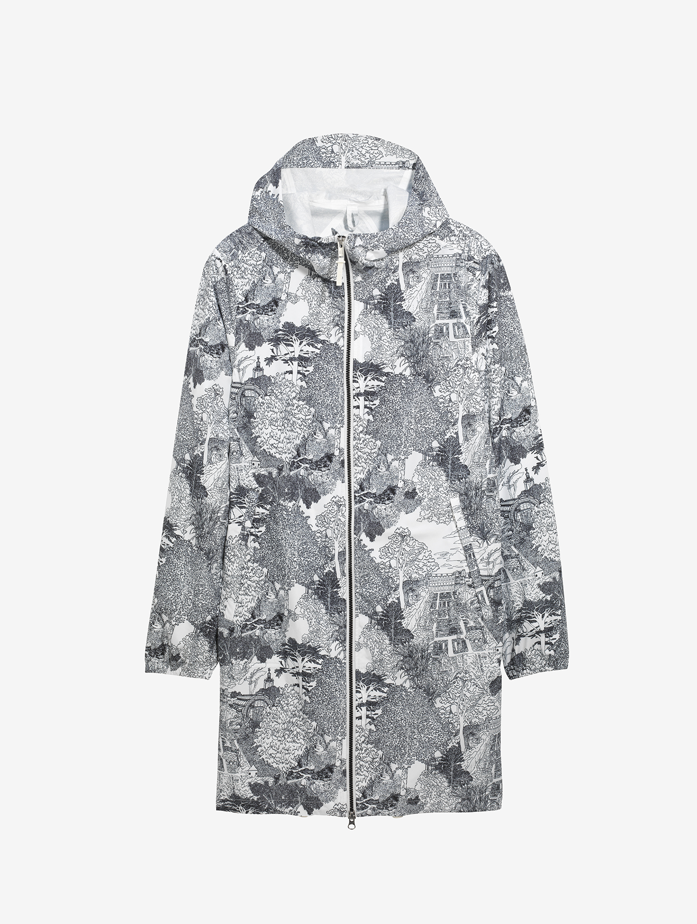 Aigle x MNHN - Rainpack 90 : Parka mixte coupe-vent imperméable, courte et pliable