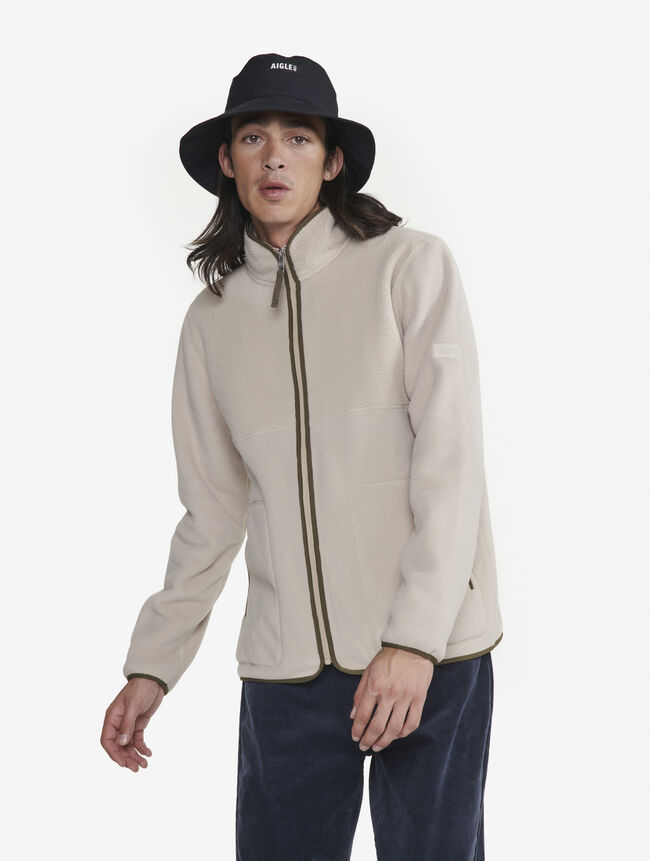 Polaire bi-matière sherpa Polartec® avec fermeture éclair