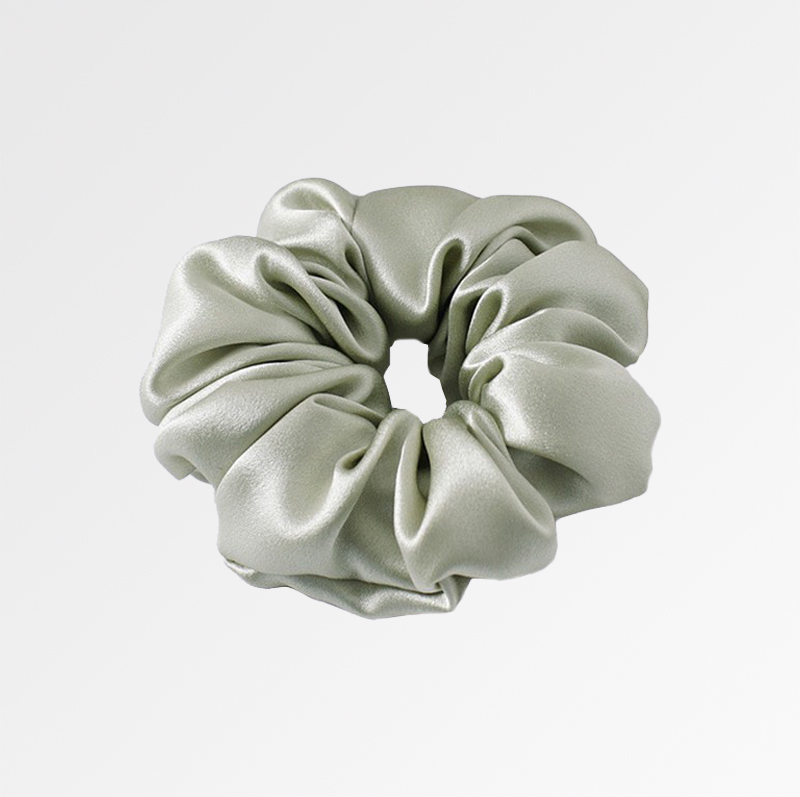 Green Large scrunchies 1pc, 6cm