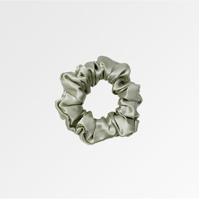 Green Midi scrunchies 1pc, 3.5cm