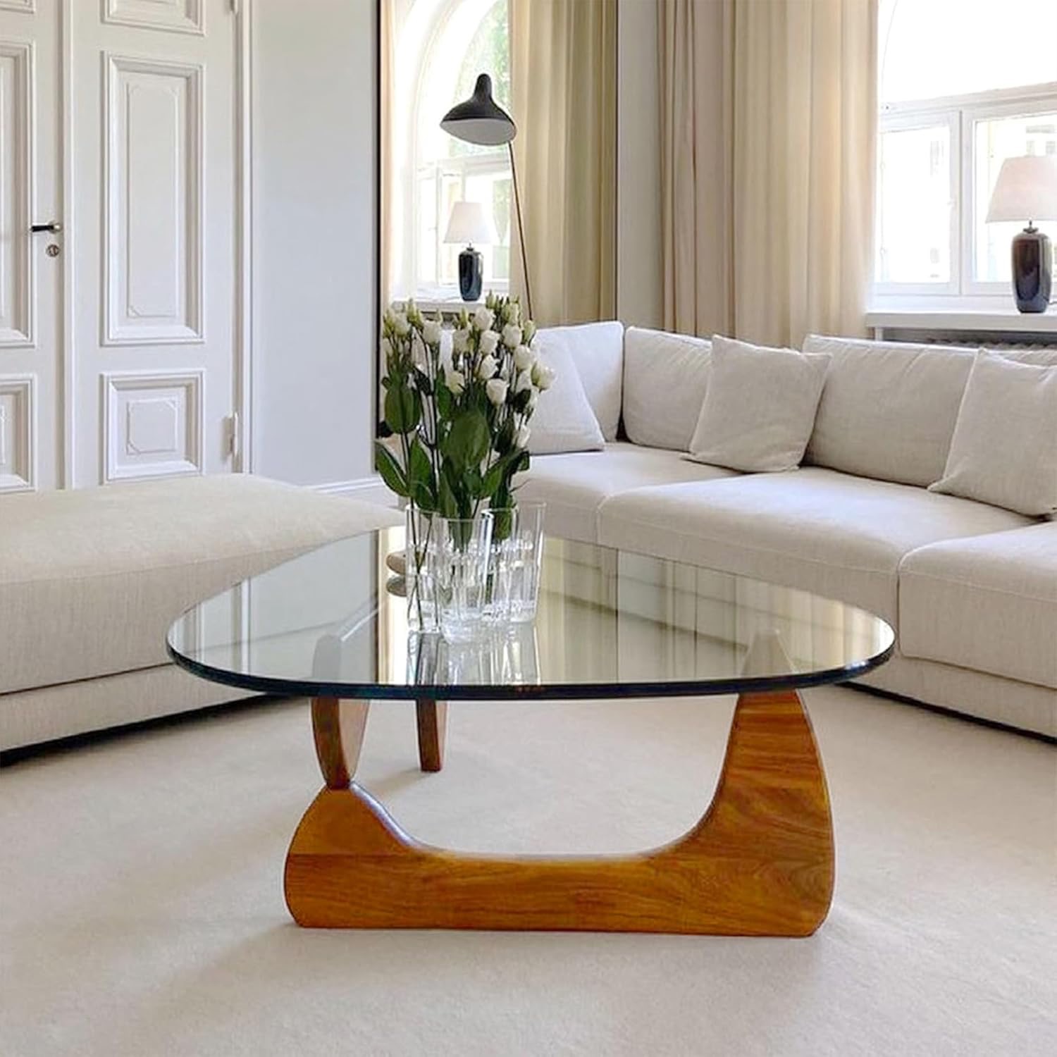 Wooden Glass Coffee Table
