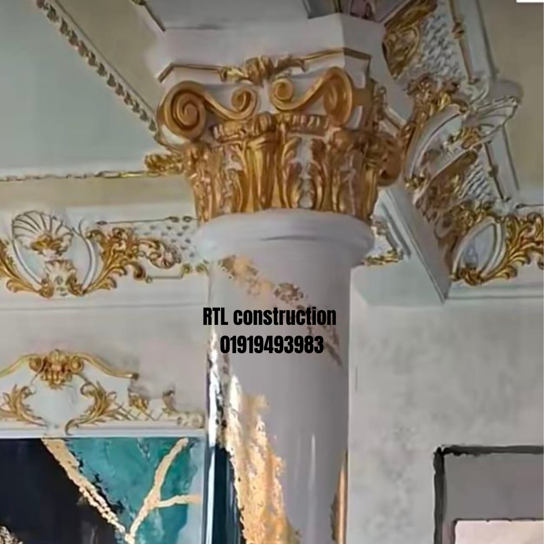 Luxury paint Decorative Roman Pillar