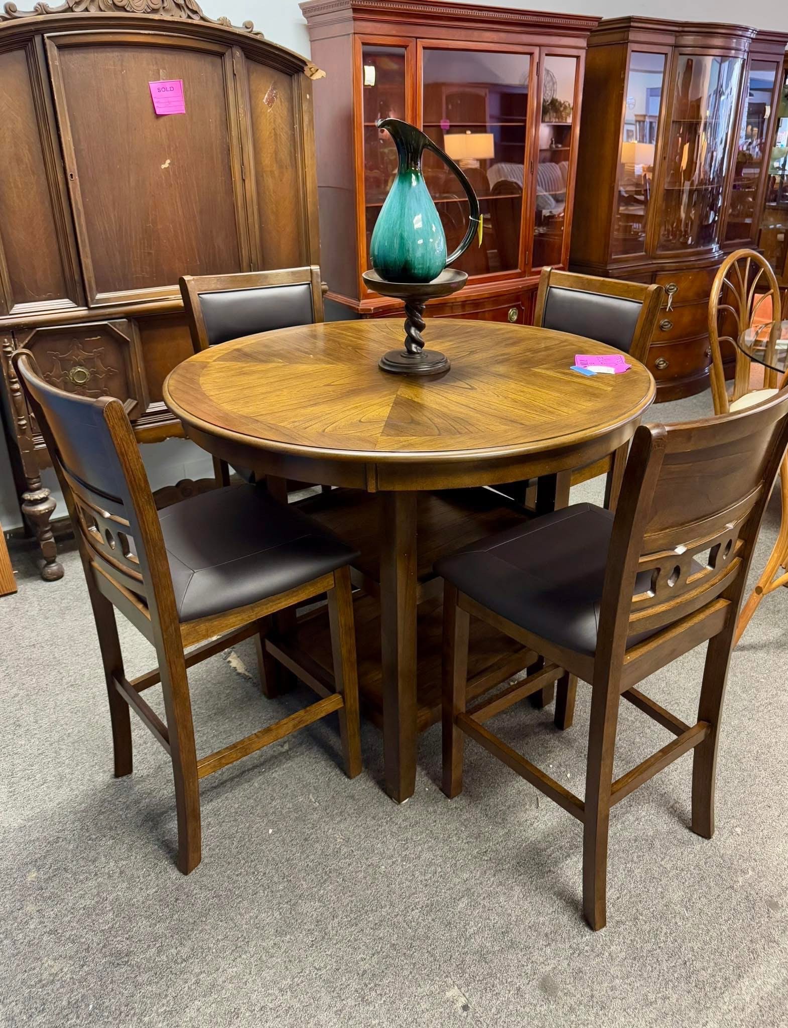 Round Wood Dining Set