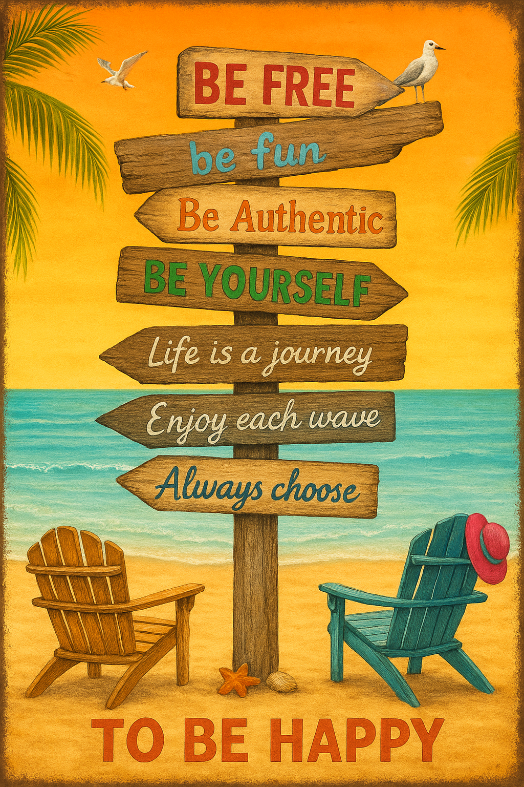 Inspirational Beach Sign Decor