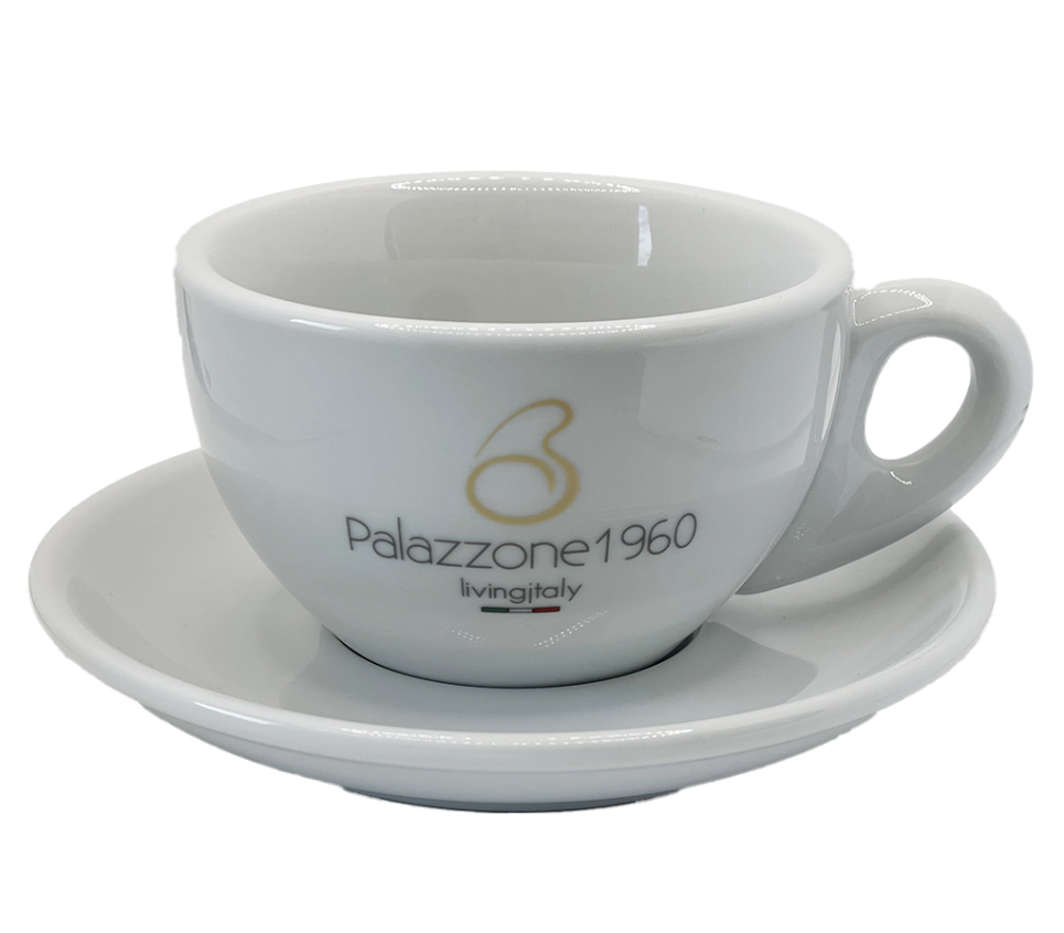 Large Cappuccino Cups and Plate Set