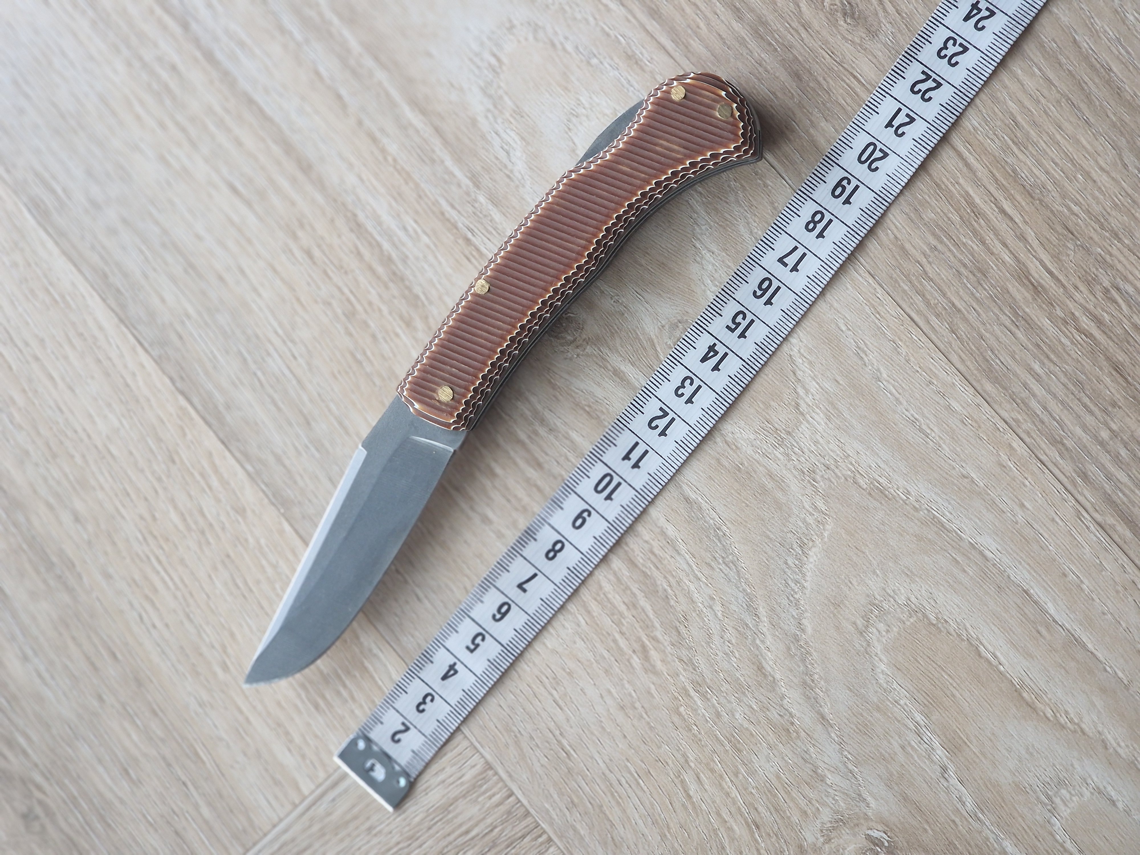 Handmade Pocket Knife with Verzalit Handle & 4034 Steel (19 cm)