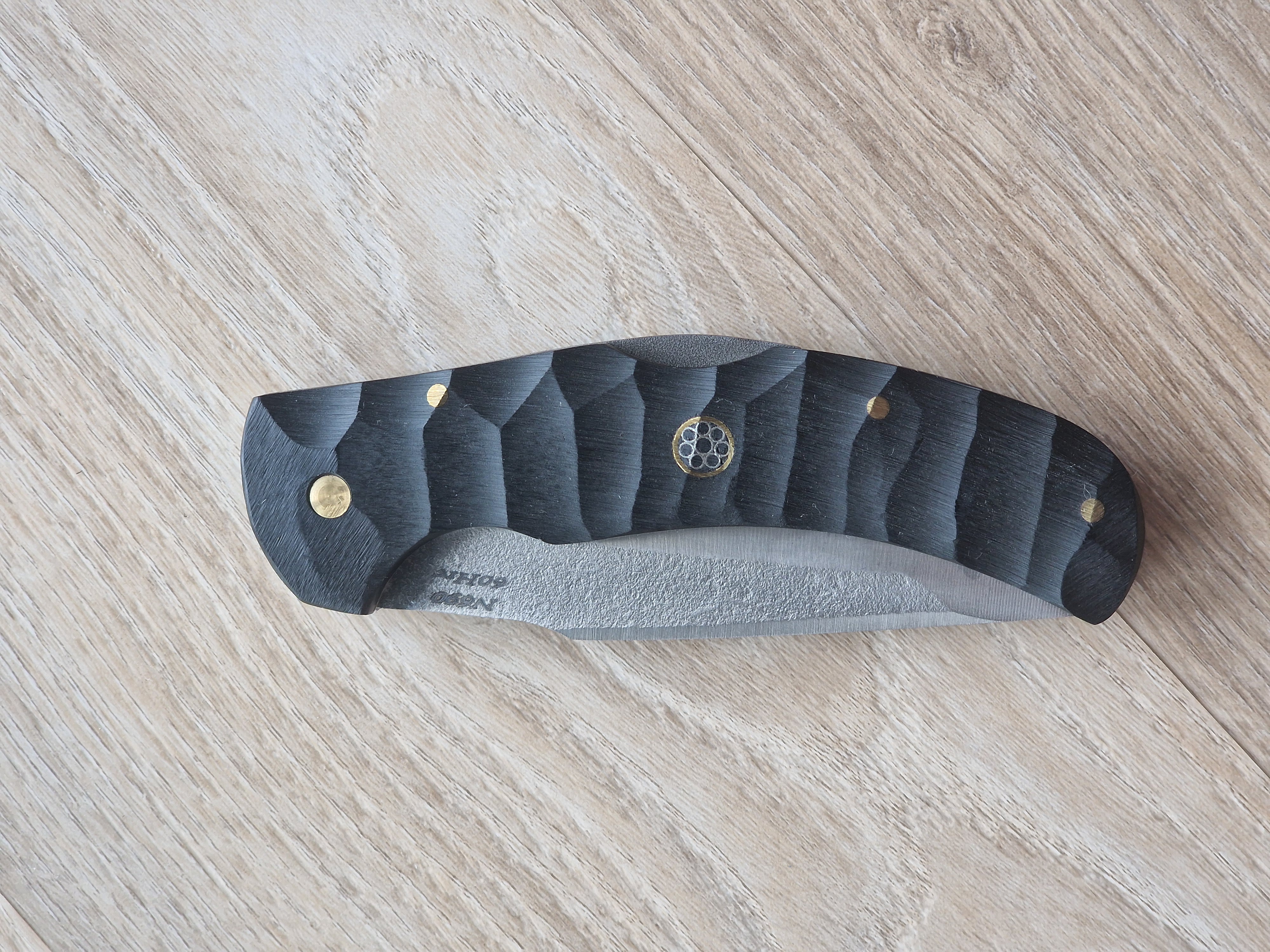Handmade Tanto Pocket Knife with N690 Steel & Composite Handle (21 cm)