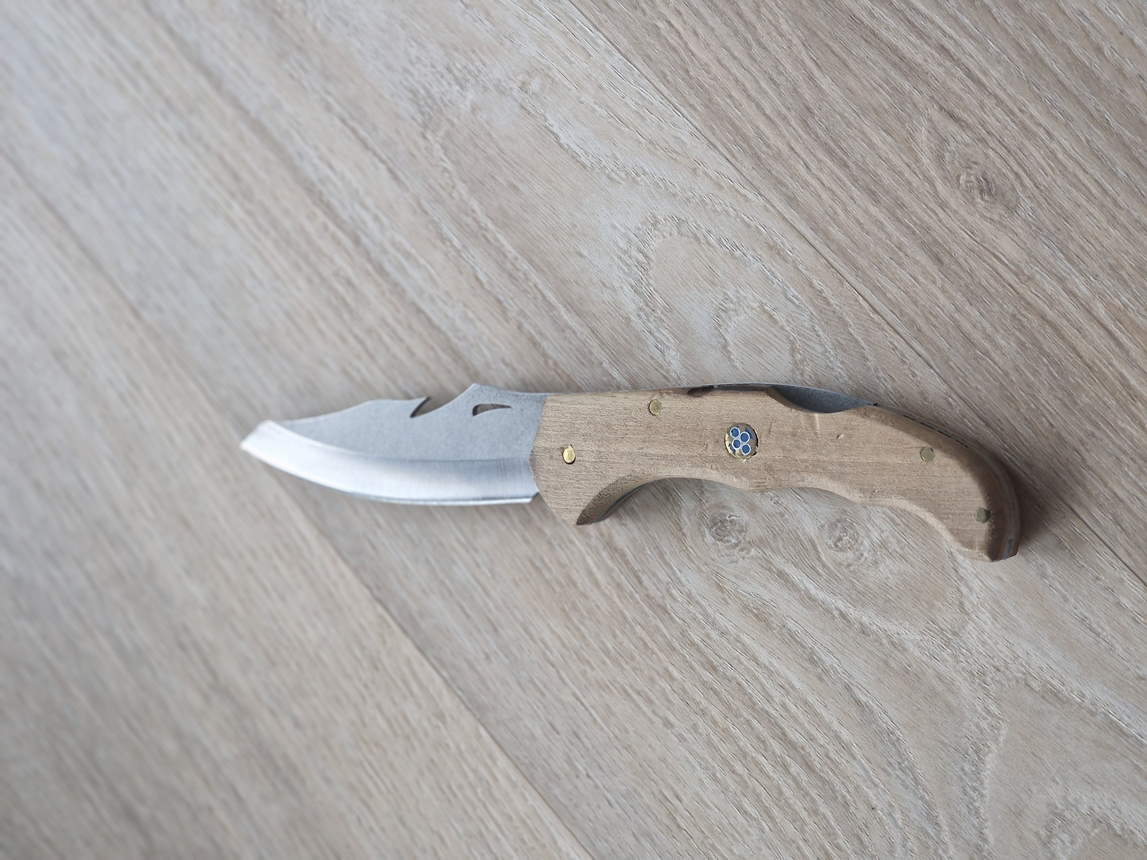 🌟 Handgemaakt Zakmes met Notenhouten Handvat & 4034 Staal (21 cm)