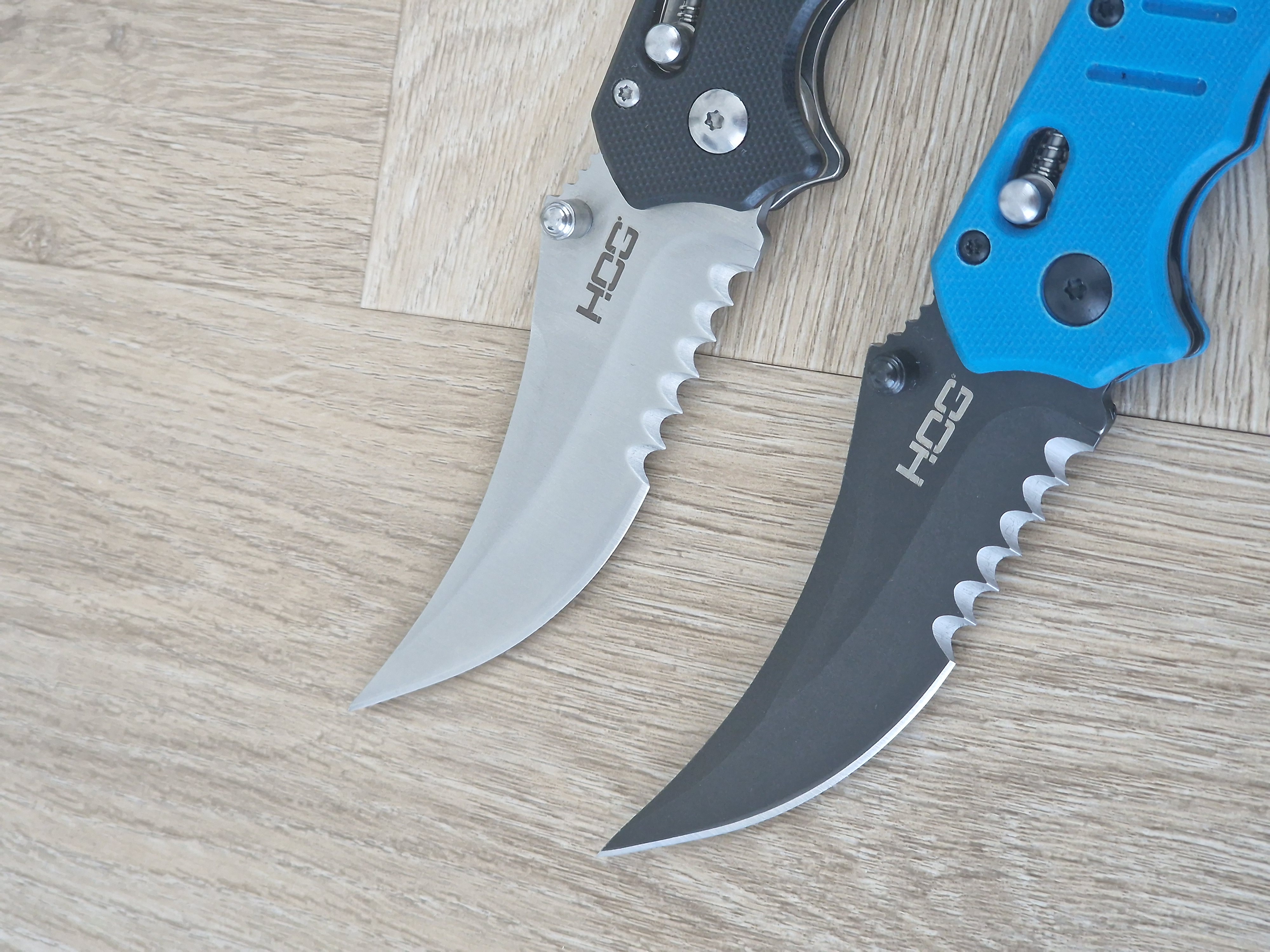 🌟 HOGG Zakmes met Roestvrij 5Cr15MoV Staal & Leren Hoes (Blauw – 20 cm)