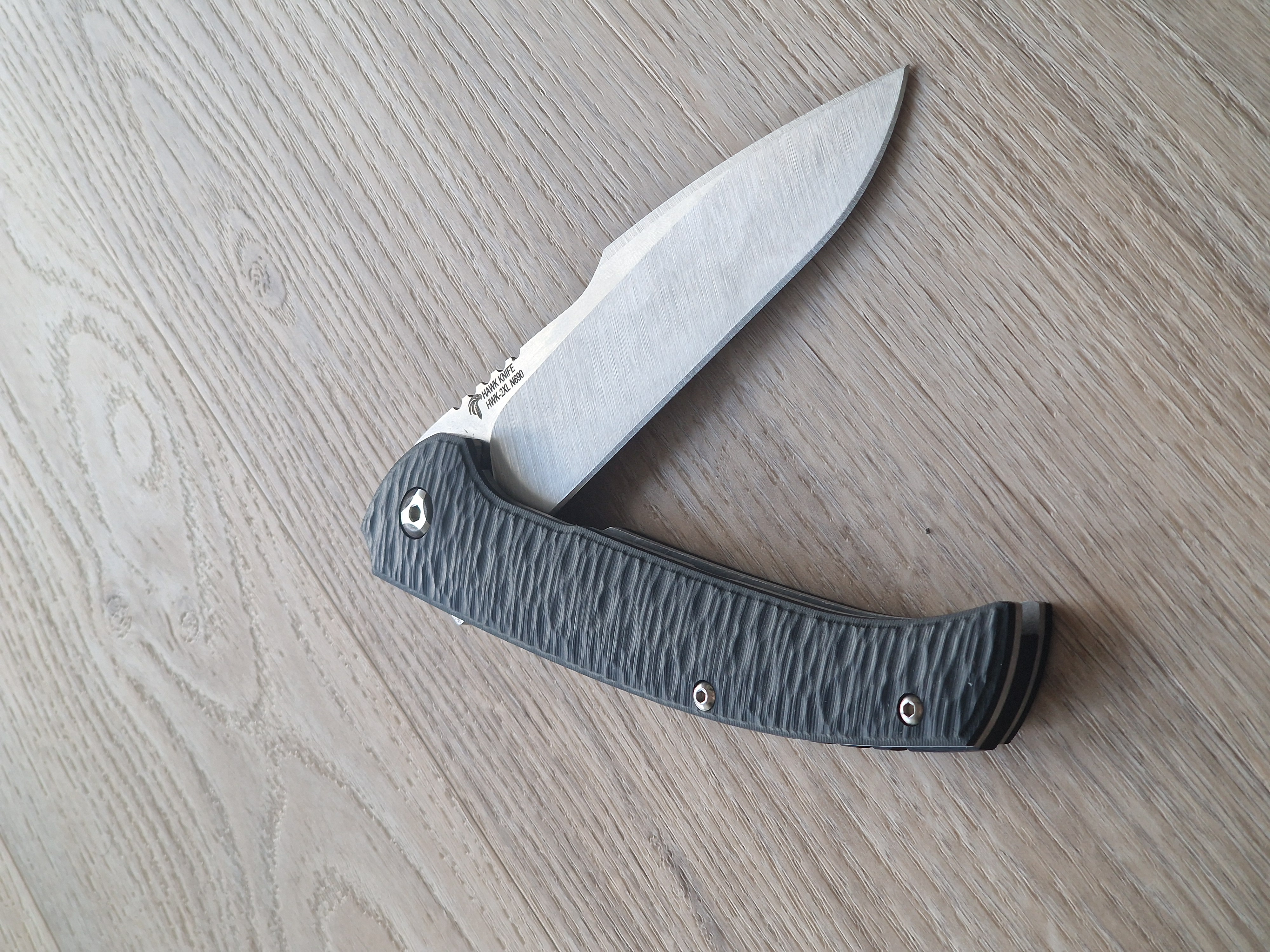 XXL Handmade Pocket Knife with Leather Sheath (32 cm)