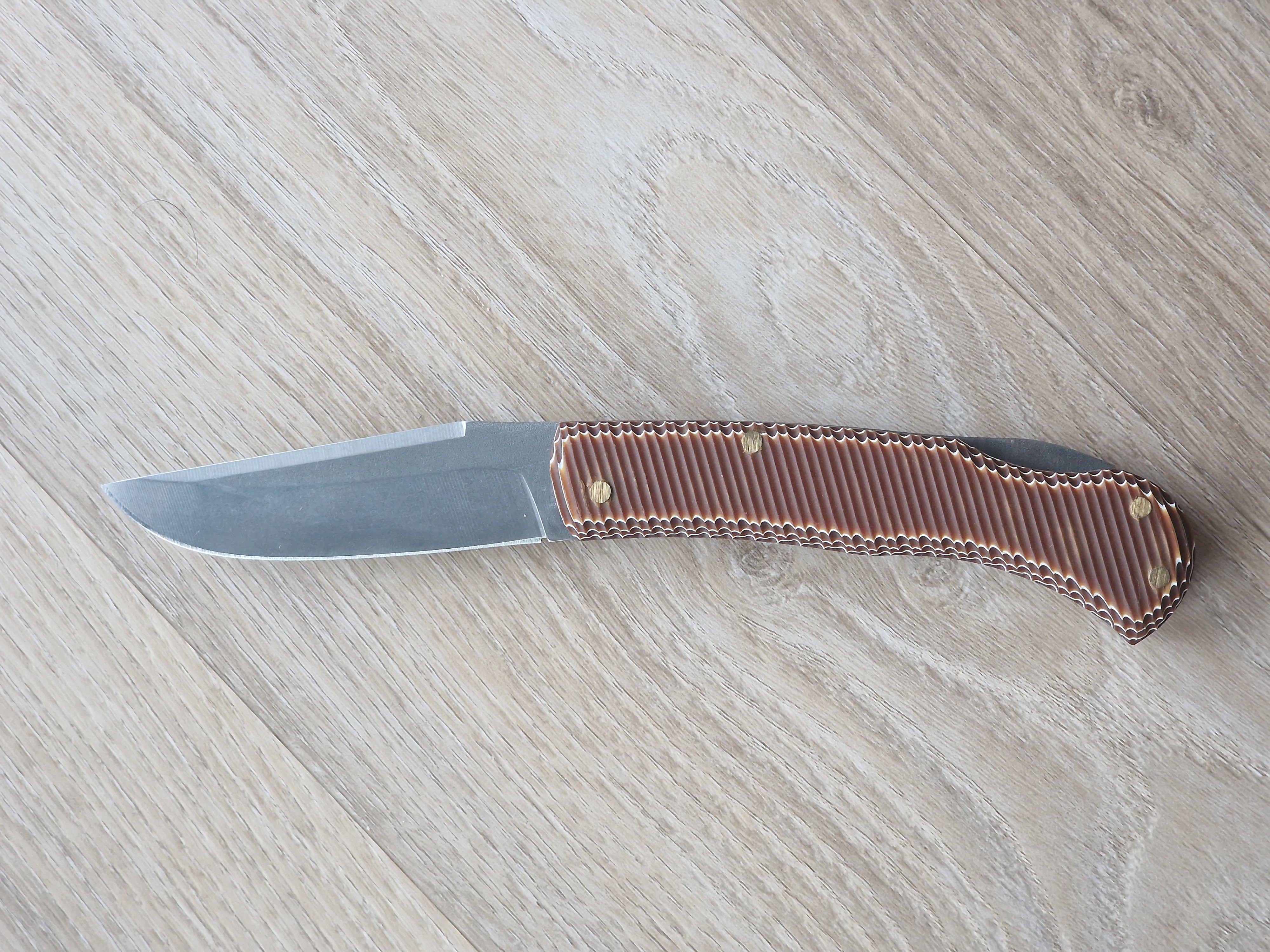 Handmade Pocket Knife with Verzalit Handle & 4034 Steel (19 cm)