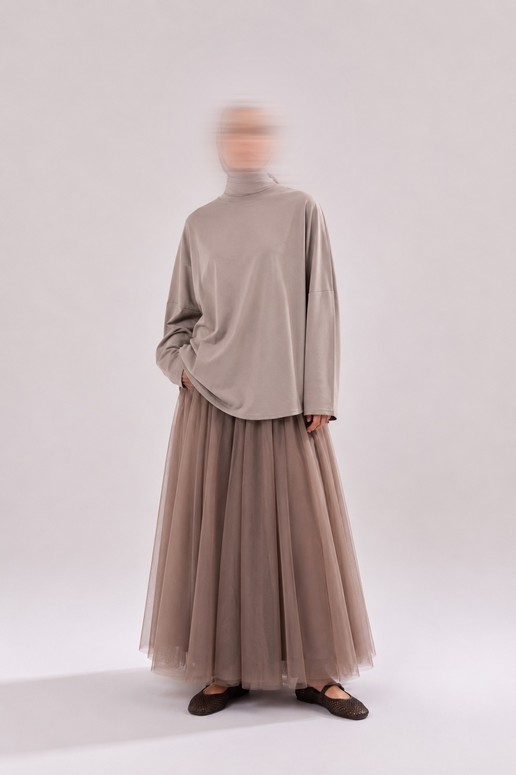 Jupe Tulle - Taupe