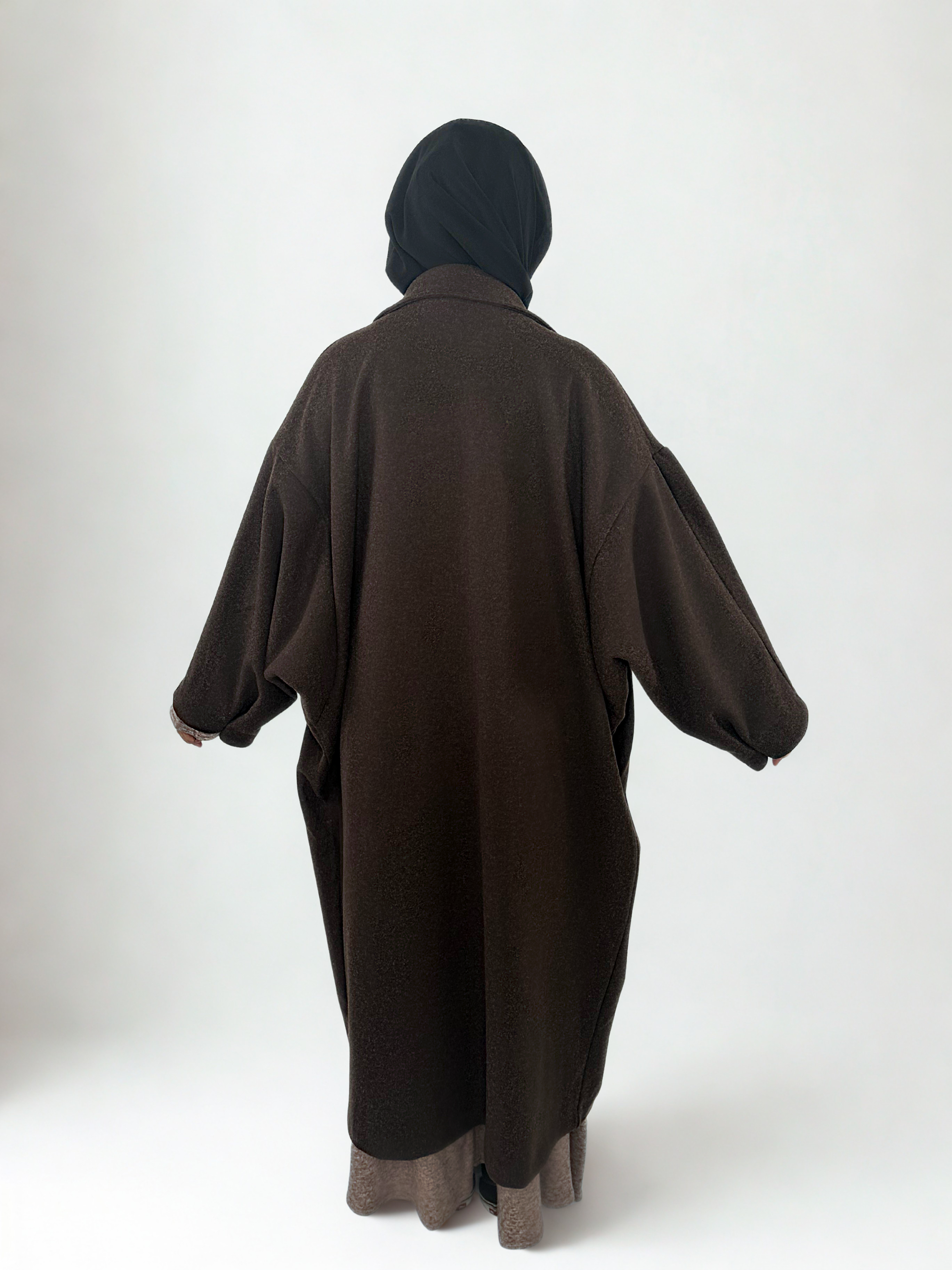 Manteau long Papillon effet Marron