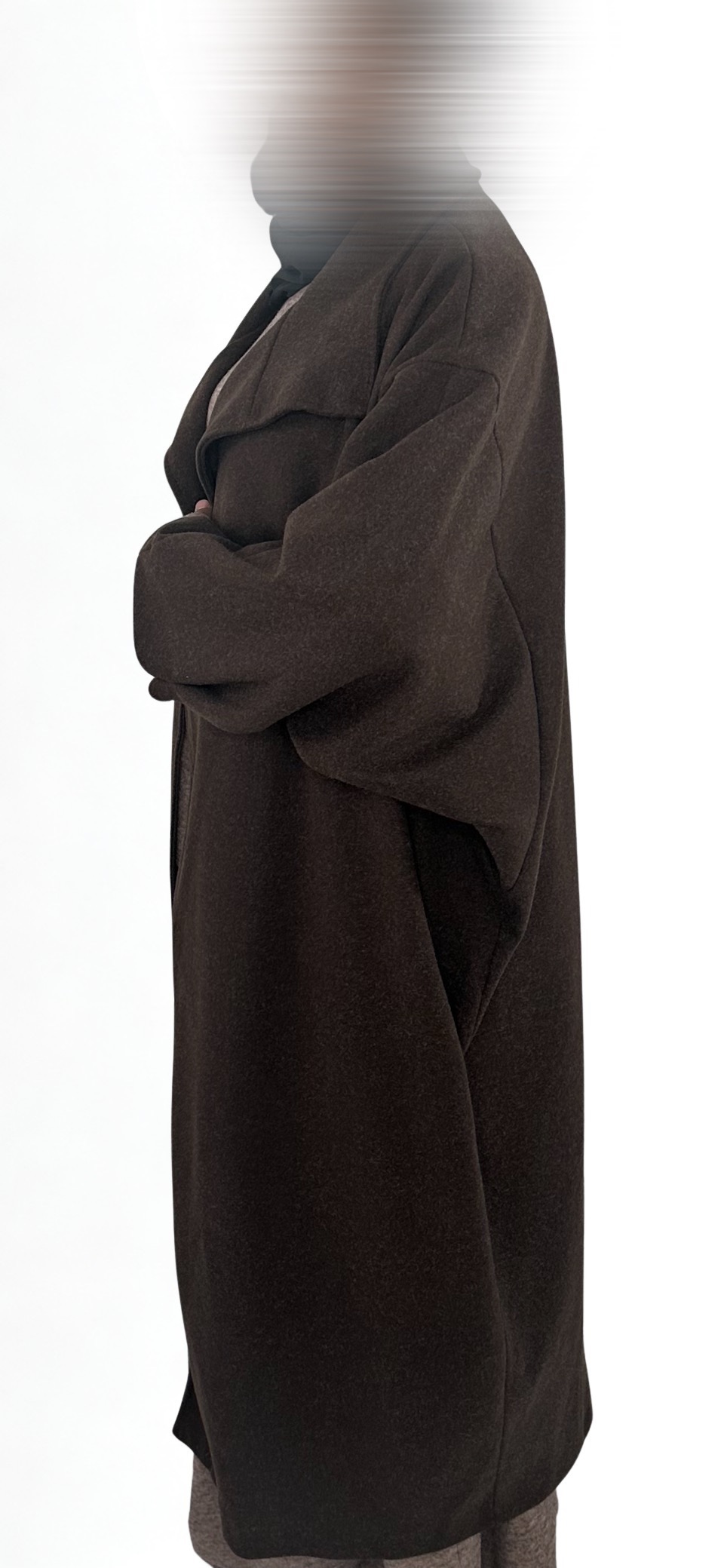 Manteau long Papillon effet Marron