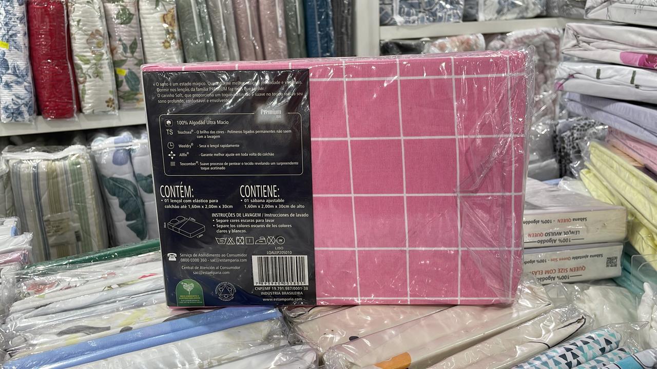 Lençol avulso queen c/ elástico 