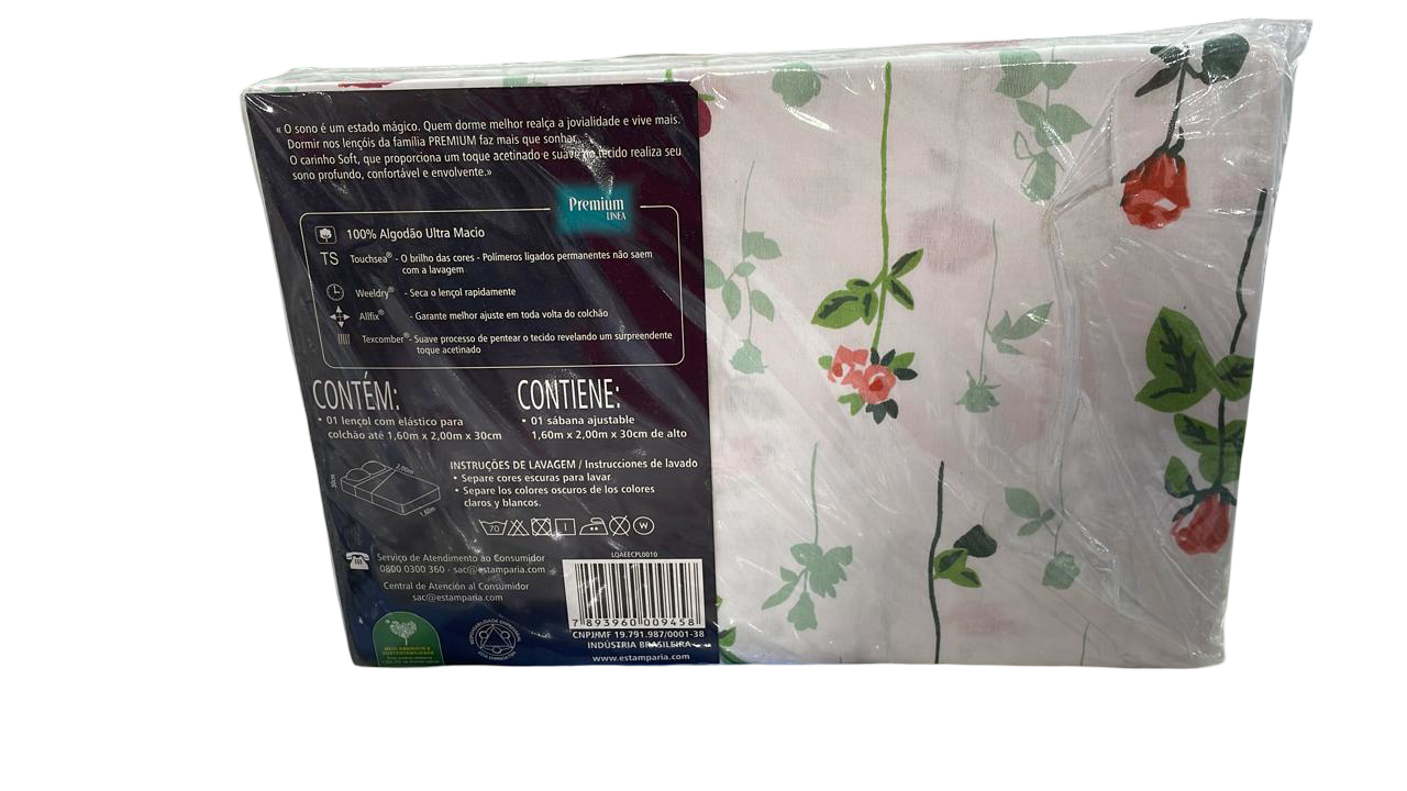 Lençol avulso queen c/ elástico 