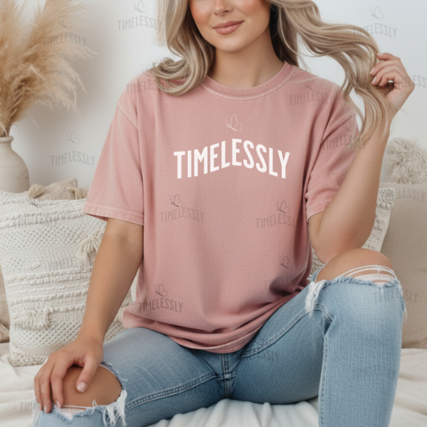 Comfort Colors C1717 Blossom T-Shirt Lifestyle Mockup | Front View