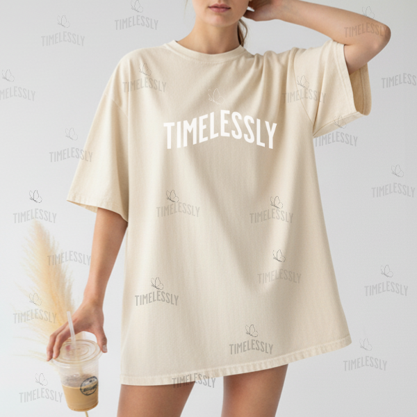 Comfort Colors C1717 Ivory T-Shirt Lifestyle Mockup | Front View