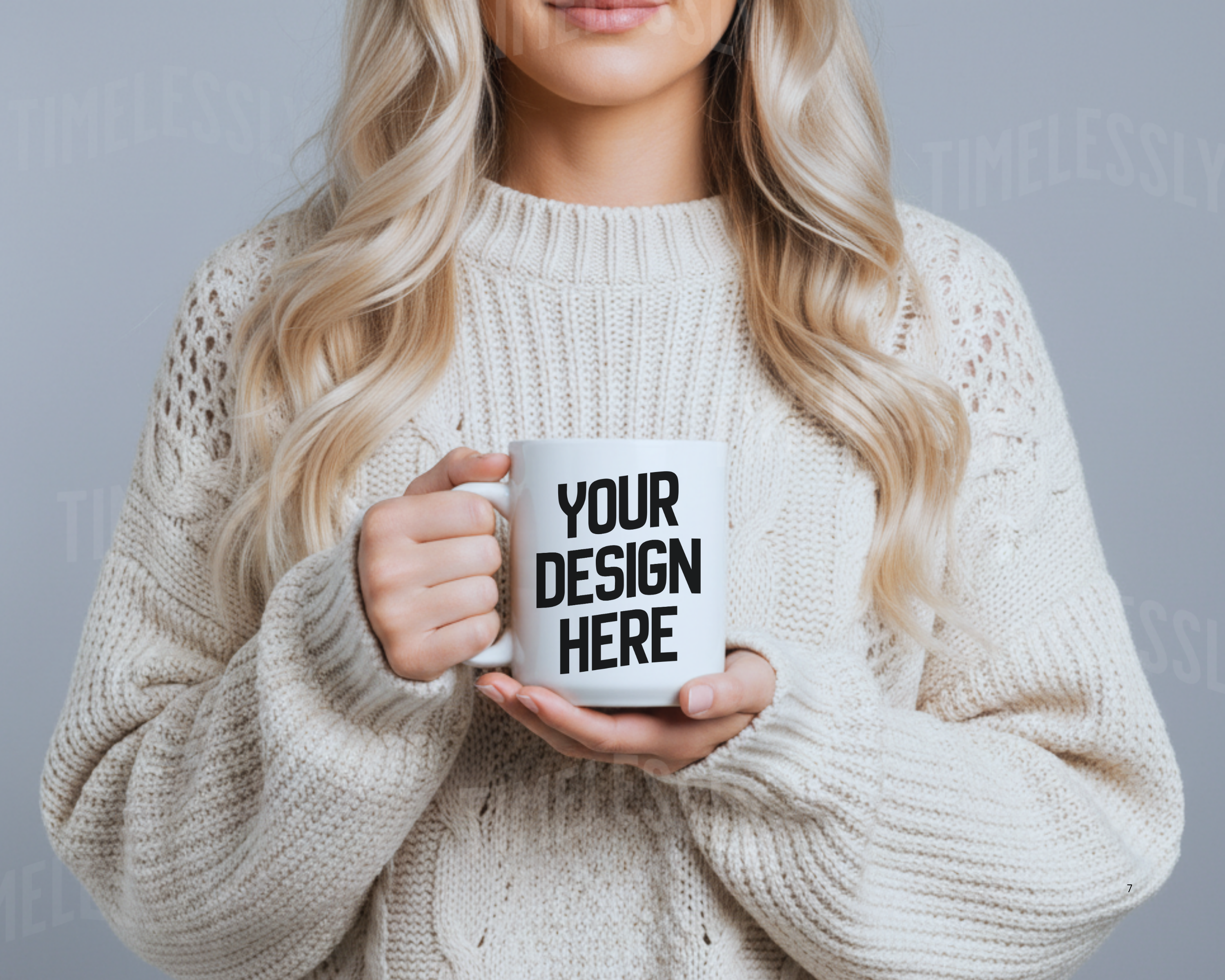 Lifestyle Mug Mockup | Hand Holding White Ceramic | 15oz PNG