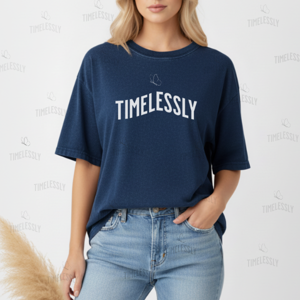 Comfort Colors C1717 Demin T-Shirt Lifestyle Mockup | Front View