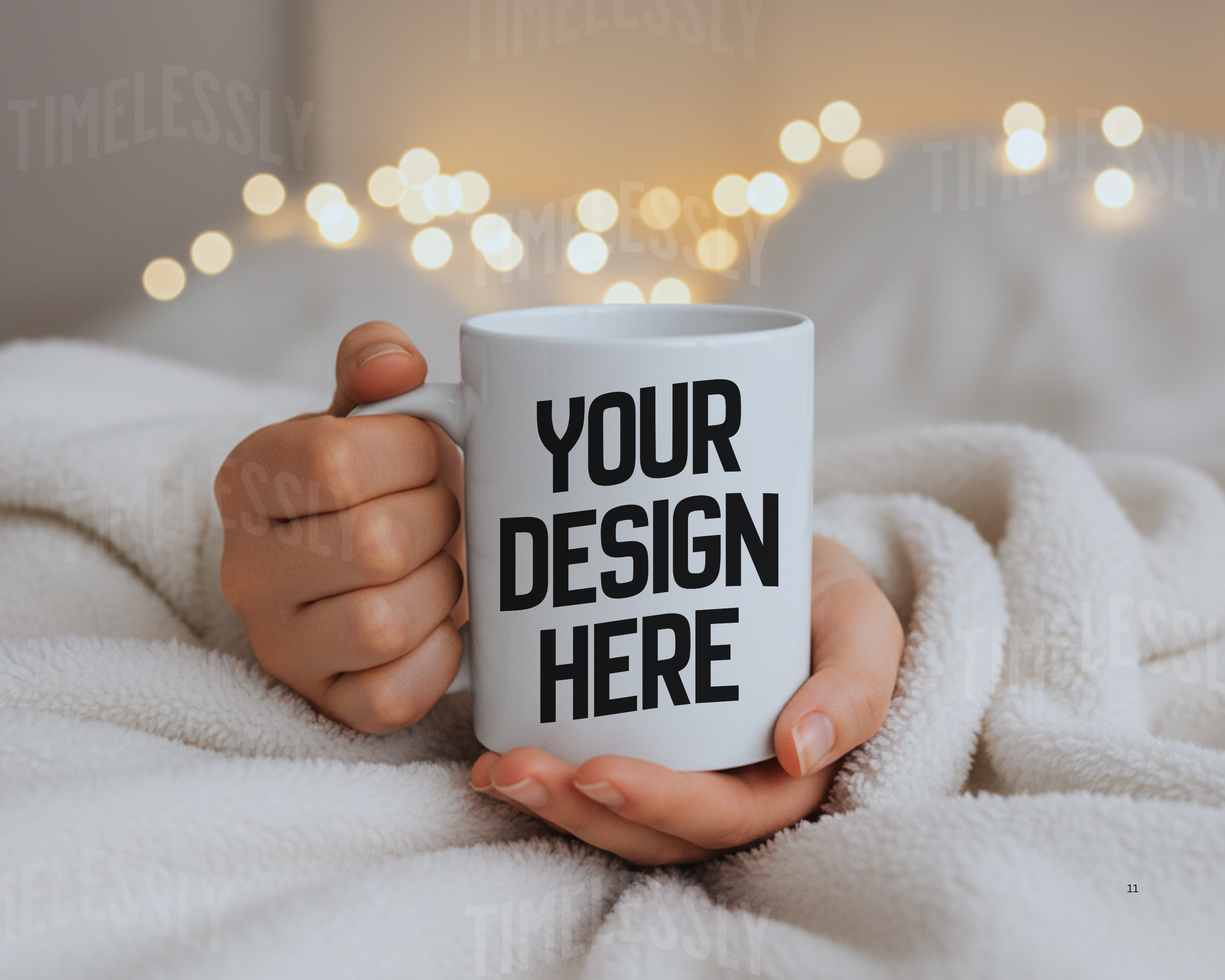 Warm Cozy Mug Mockup | Lifestyle Scene | 11oz PNG