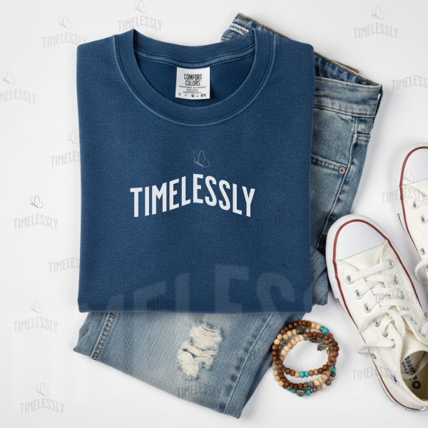 Comfort Colors C1717 Blue Navy T-Shirt Lifestyle Mockup