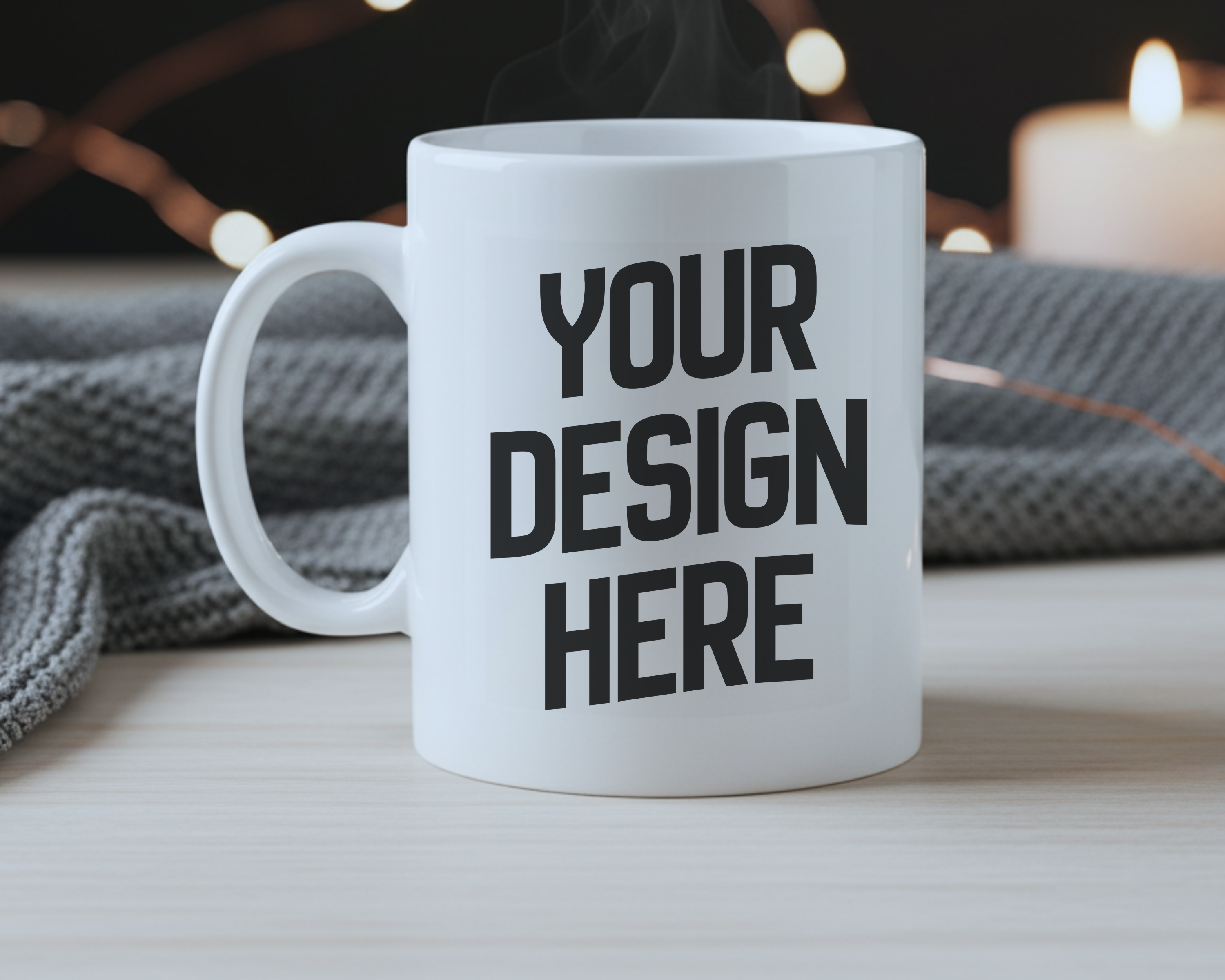 White Coffee Cup Mockup | 11oz | Natural Light | PNG