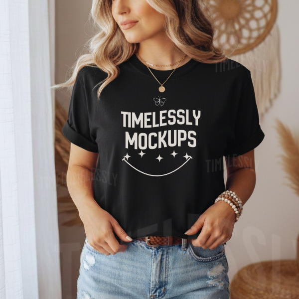 Gildan 5000 T-shirt Mockup – Black