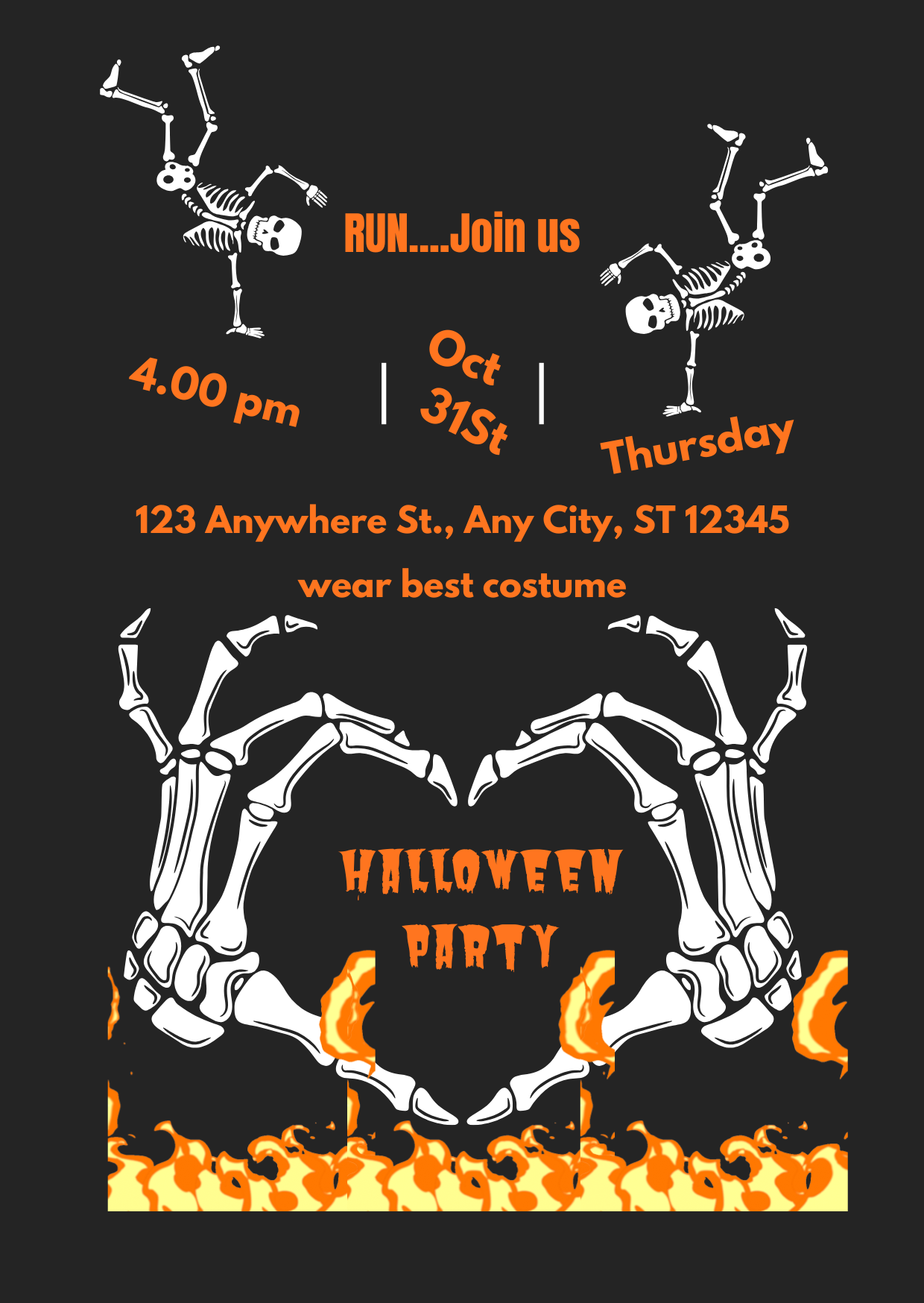 Halloween Party Invitation Canva Template