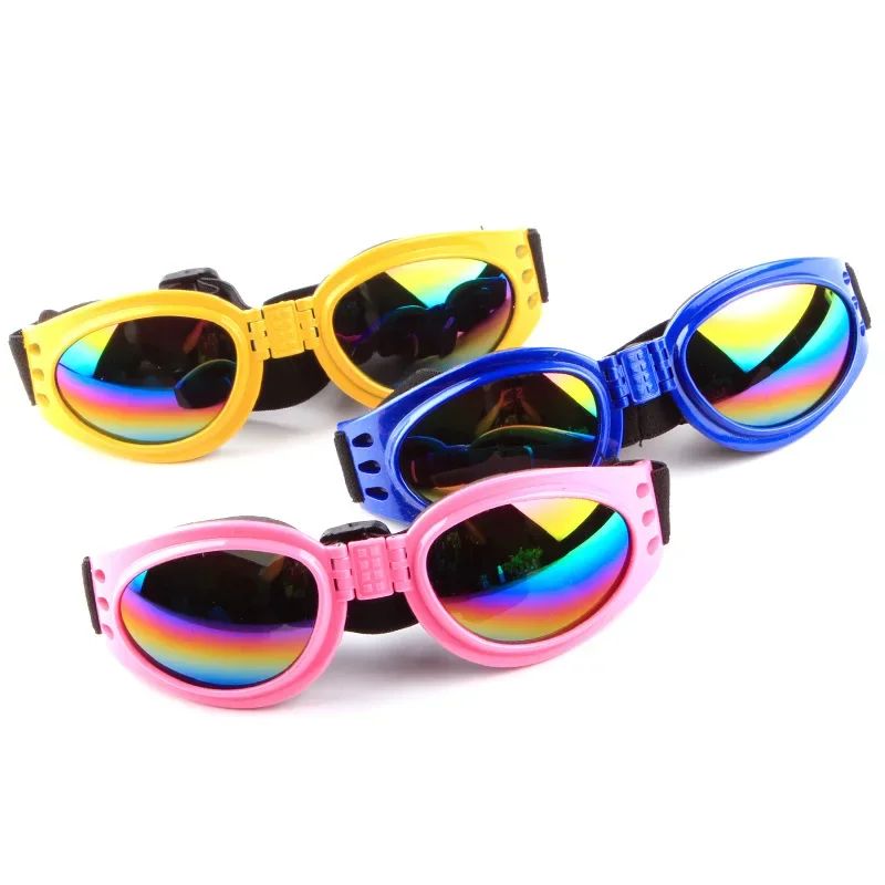 Gafas de sol plegables para mascotas, 6 colores, protección UV, accesorios para perros y gatos, tamaño pequeño, mediano y grande