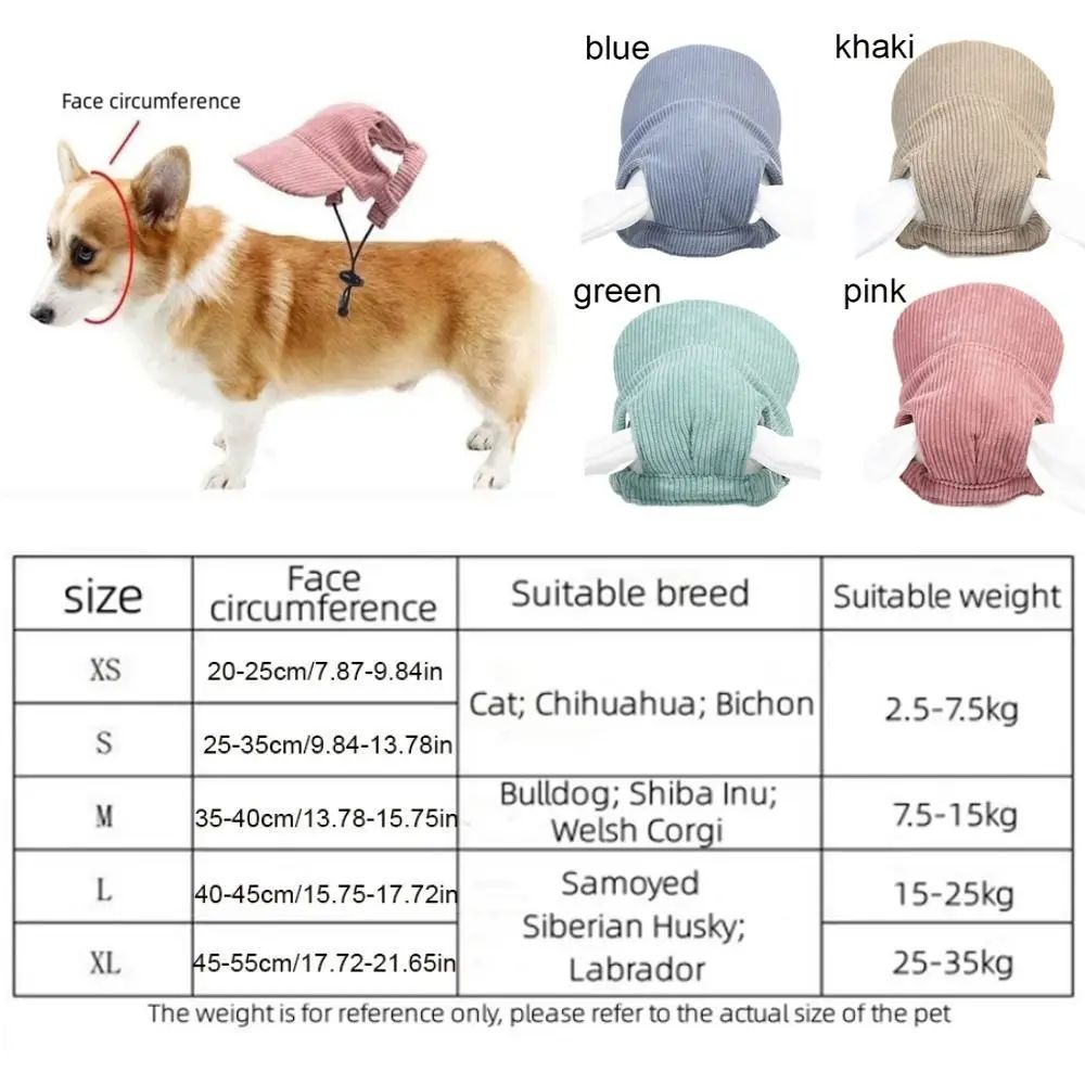 Gorra de béisbol ajustable para perros, para deportes al aire libre, suave y transpirable, con orificios para las orejas, ideal para padres e hijos, senderismo.