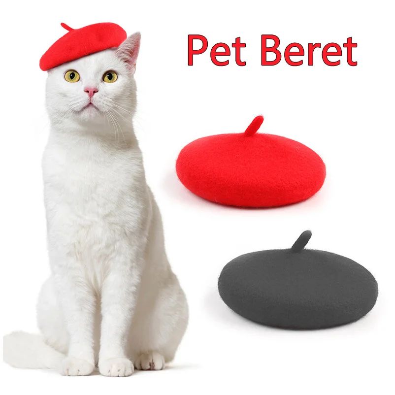 Sombrero para perro, accesorios para mascotas, gorro de vestir, boina linda, minigorro decorativo para gato, sombrero de fieltro para pintor de cachorros