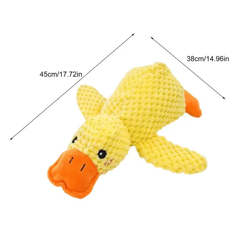 Juguetes calmantes de pato para perros, juguete de pato para perros con sonido de graznido, duradero