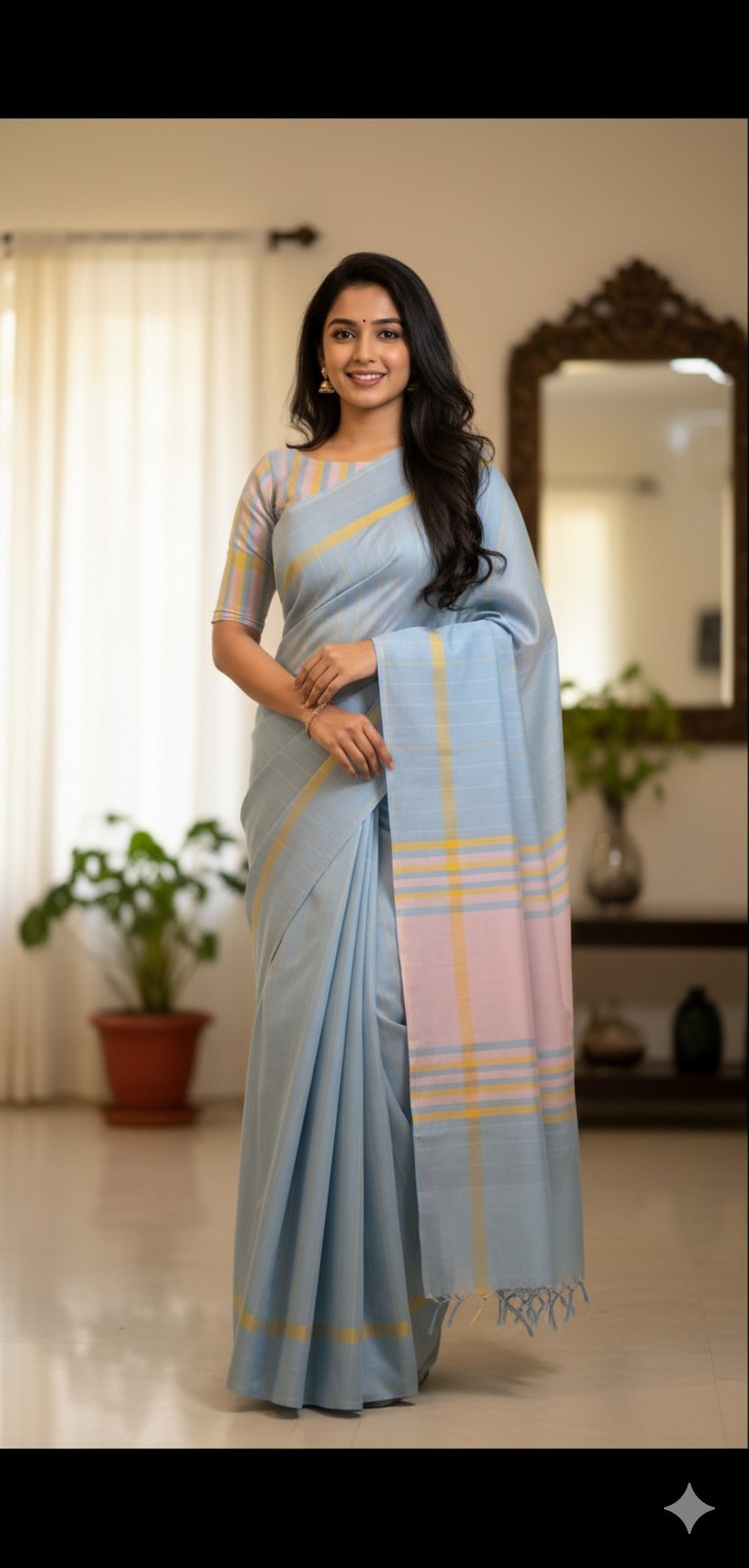 Handwoven Mangalagiri Silk Saree