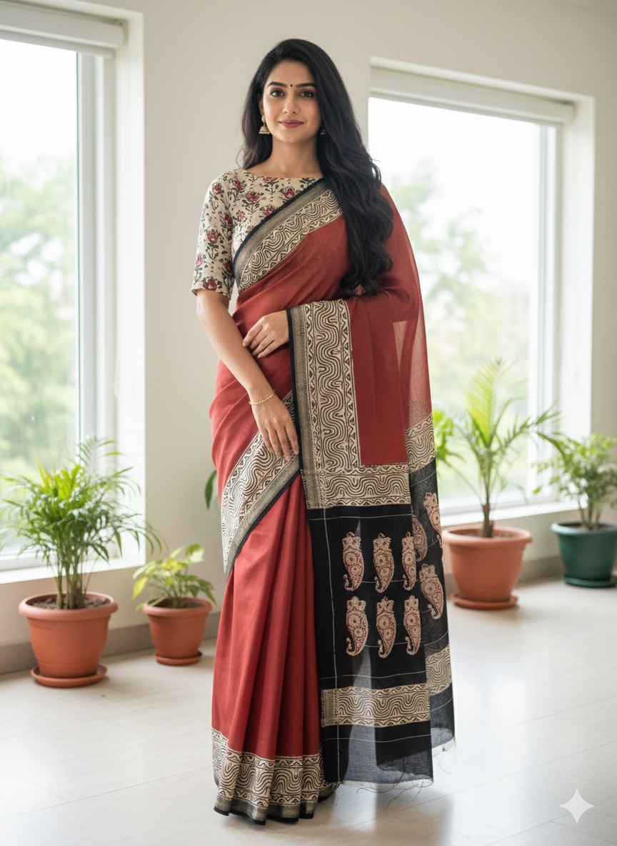 Maheshwari Cotton Saree