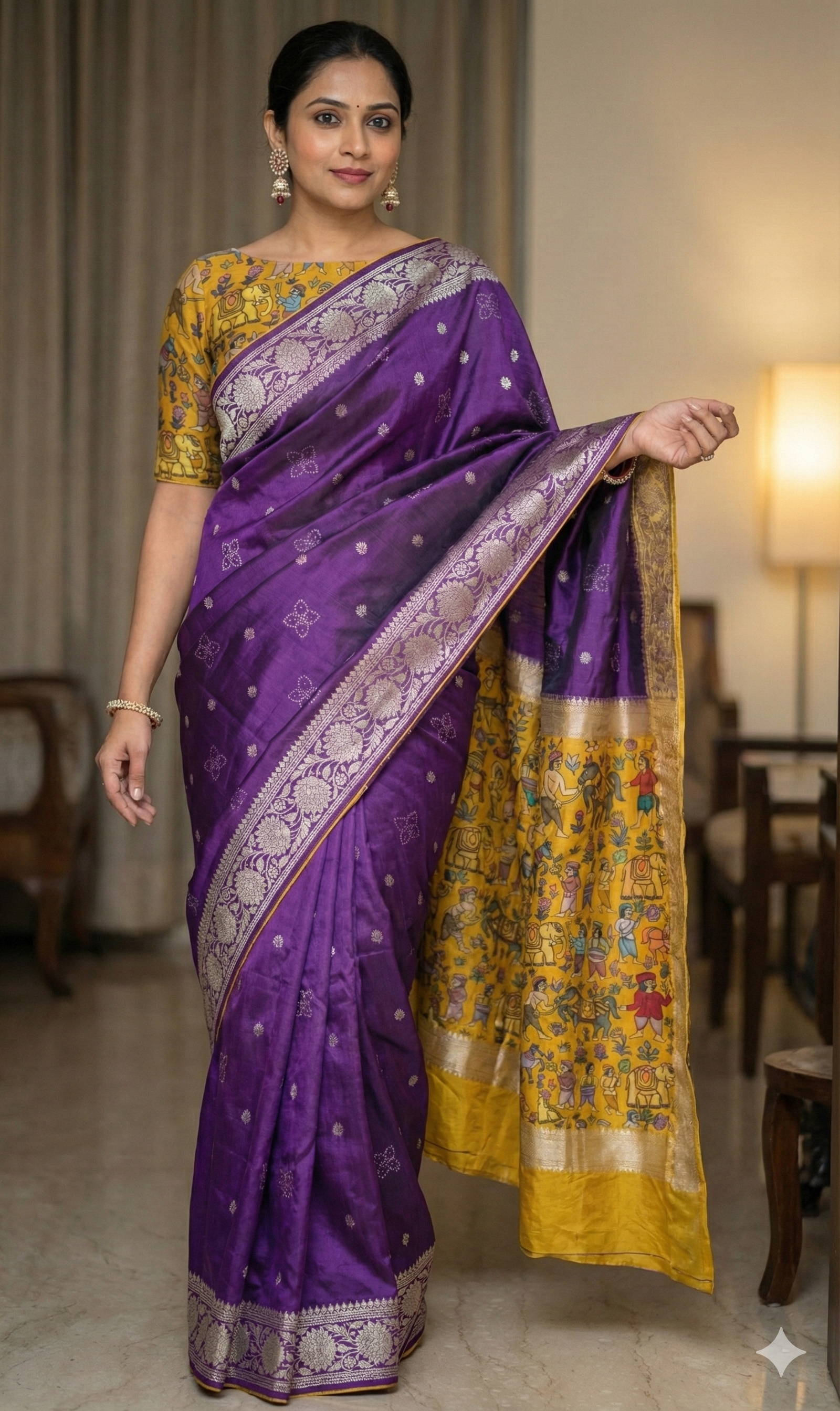 Purple Viscose Crepe