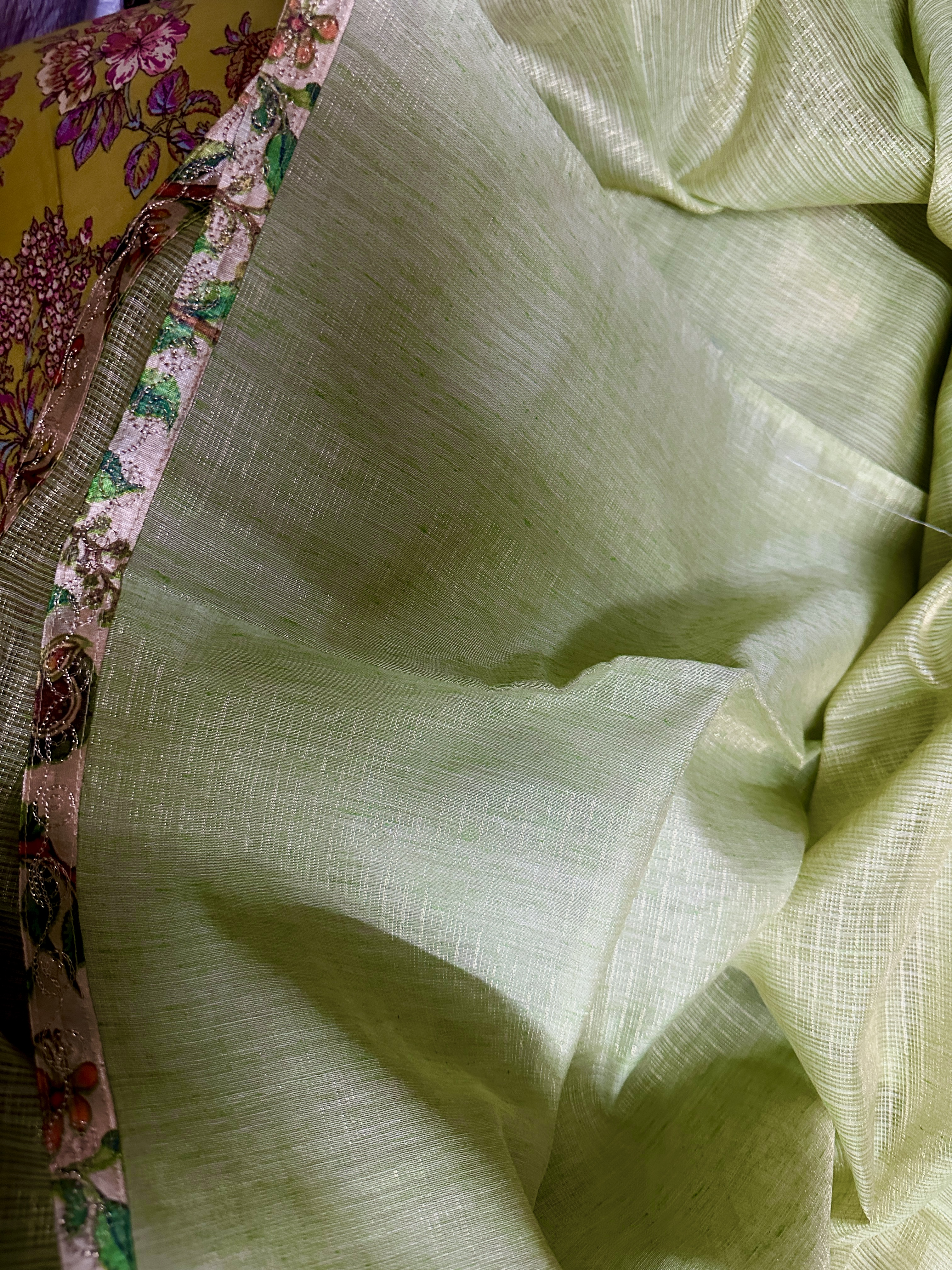 Silk Kota Applique Work