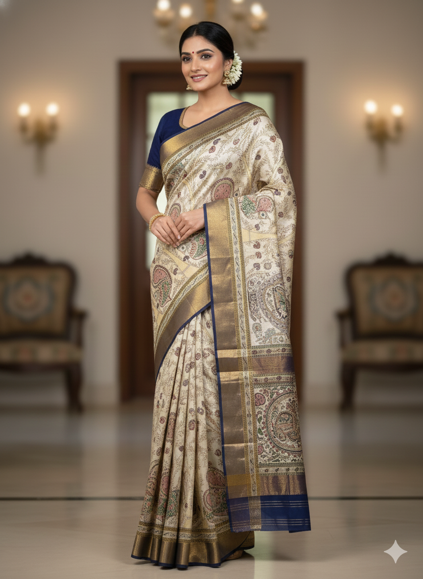 Chanderi Madhubani Silk