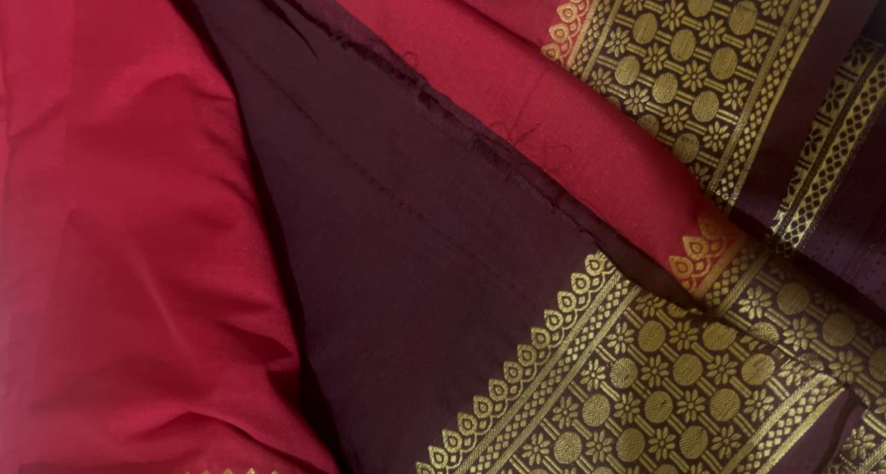 Semi-Mysore Crepe saree 