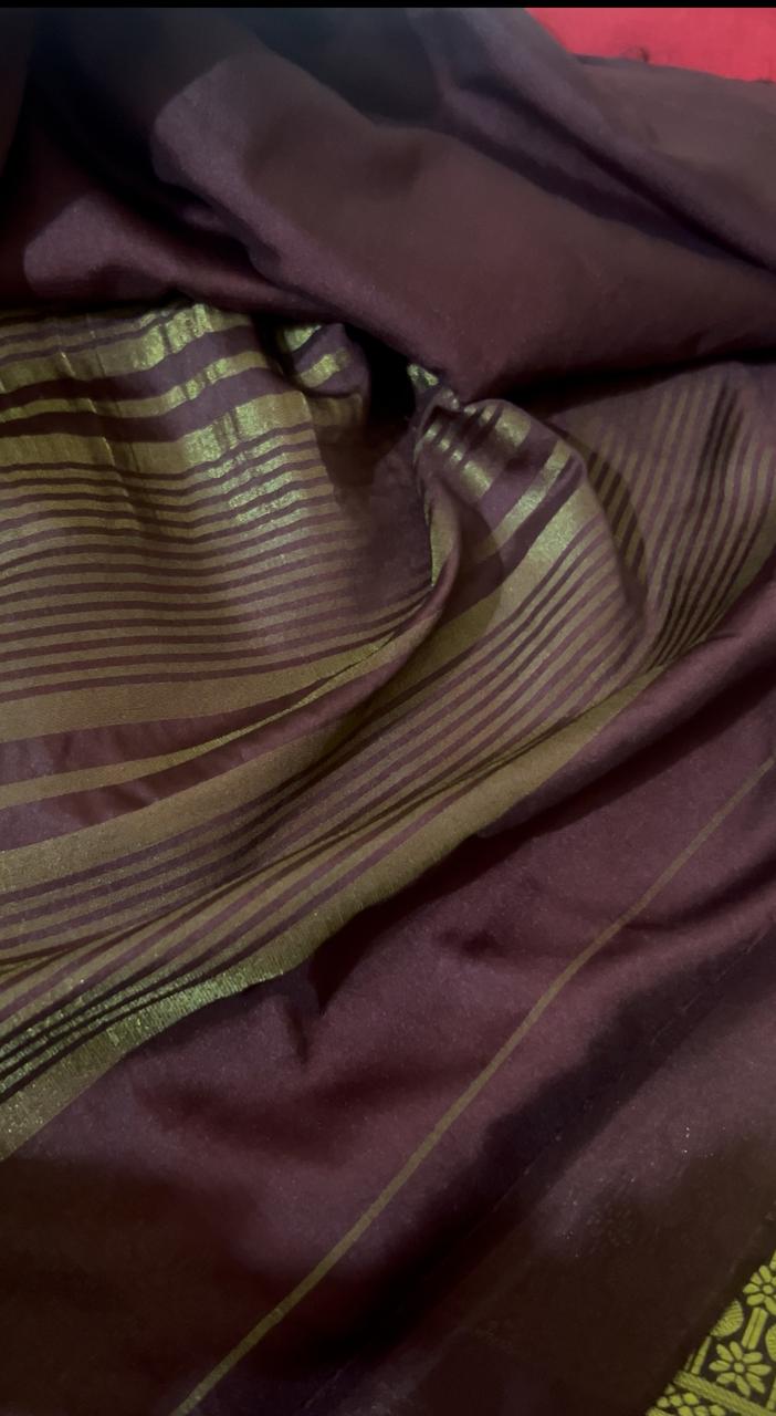 Semi-Mysore Crepe saree 