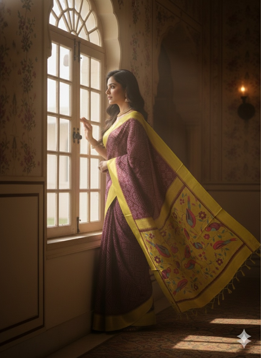 Traditional Bandini Silk Saree