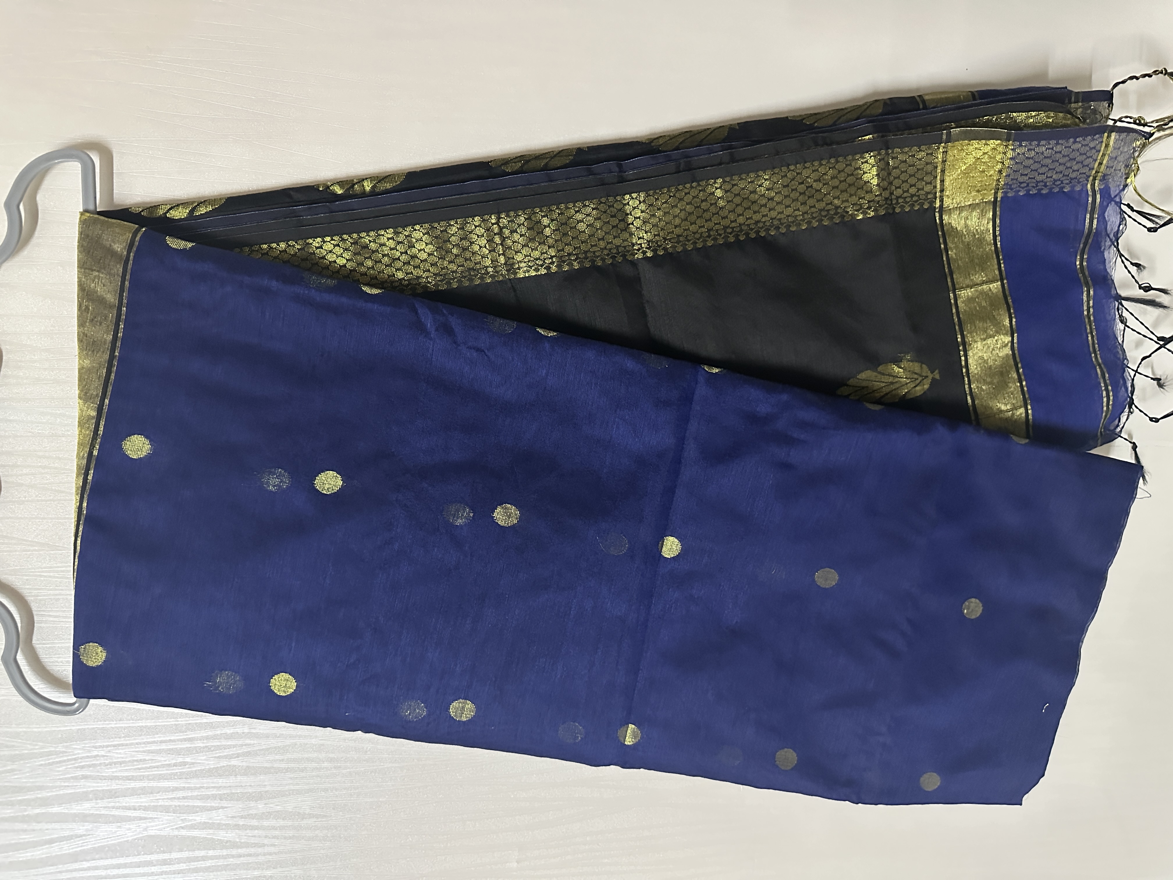 Royal Blue Traditional Semi-Maheshwari Silk Saree