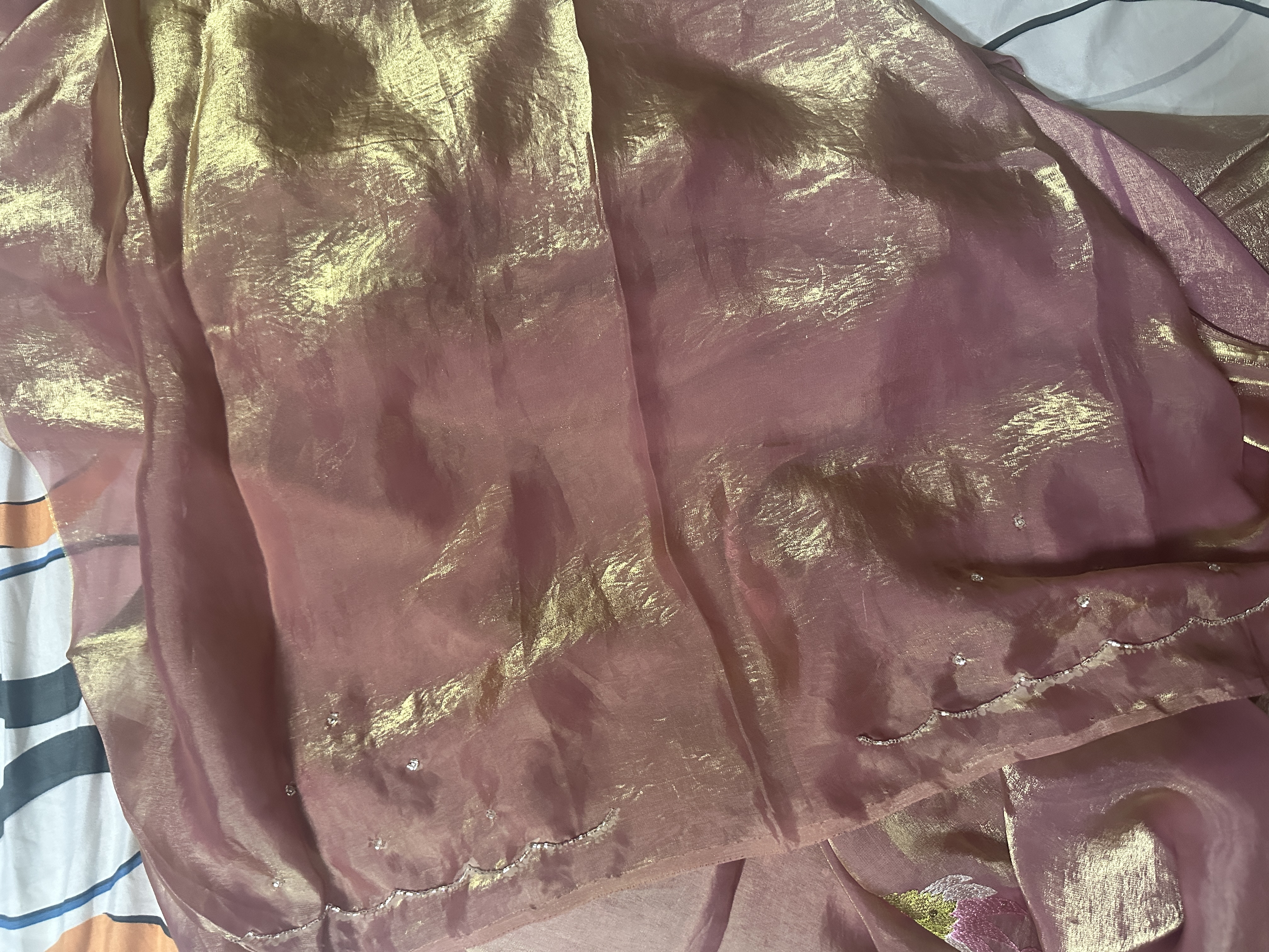 Embroidered Space Silk saree