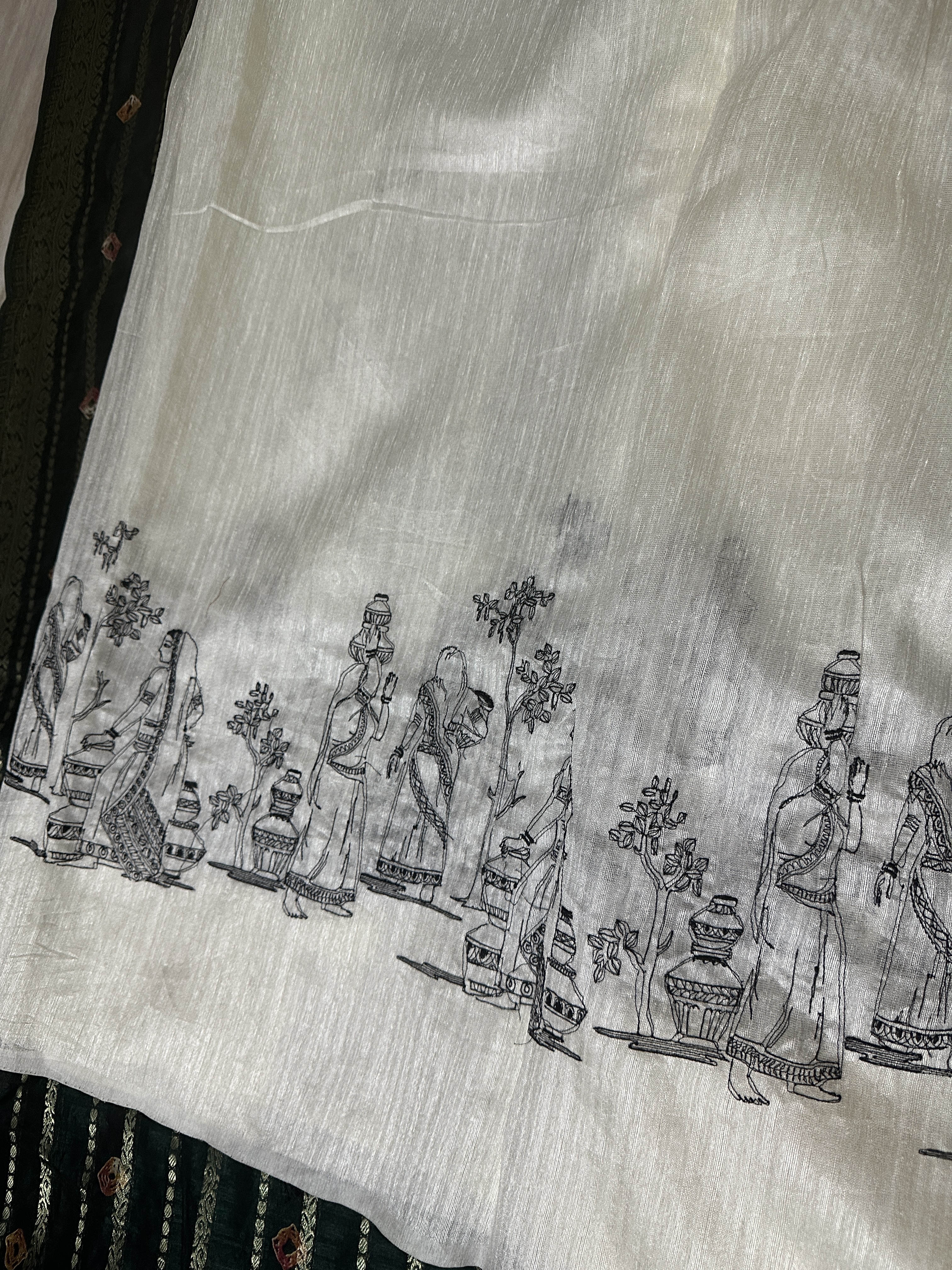 Handcrafted Jute Cotton Saree