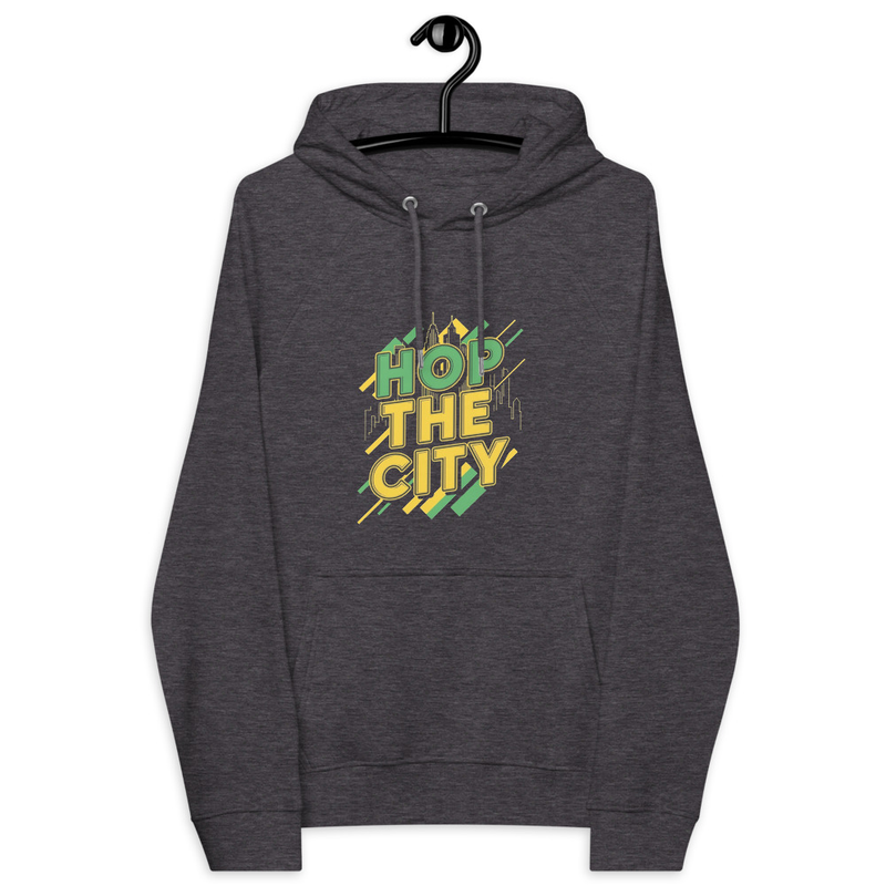 Hop This City – Unisex Raglan Eco Hoodie