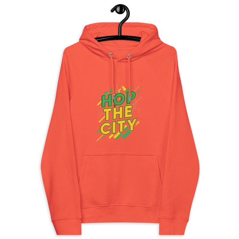Hop This City – Unisex Raglan Eco Hoodie
